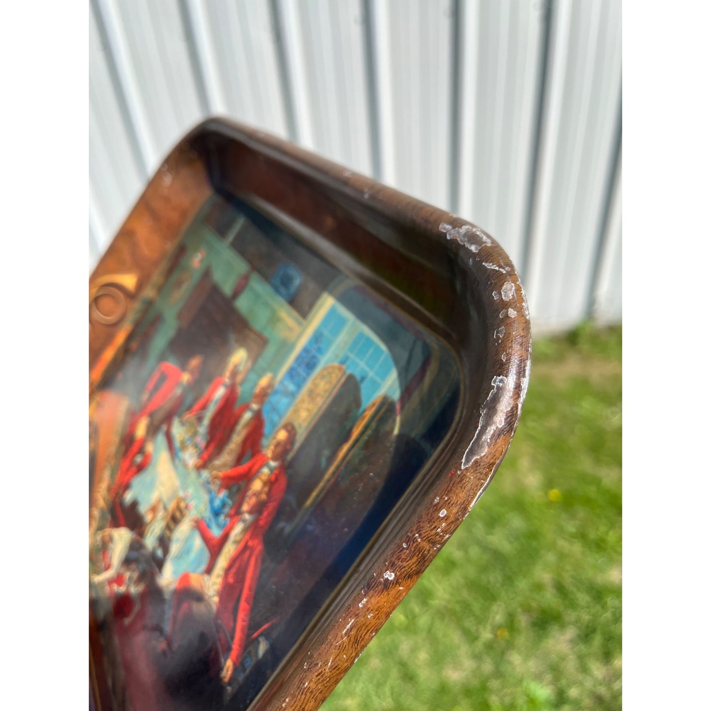 Vintage c1938 Budweiser Beer Fox Hunt Advertising Serving Tray - CLEAN