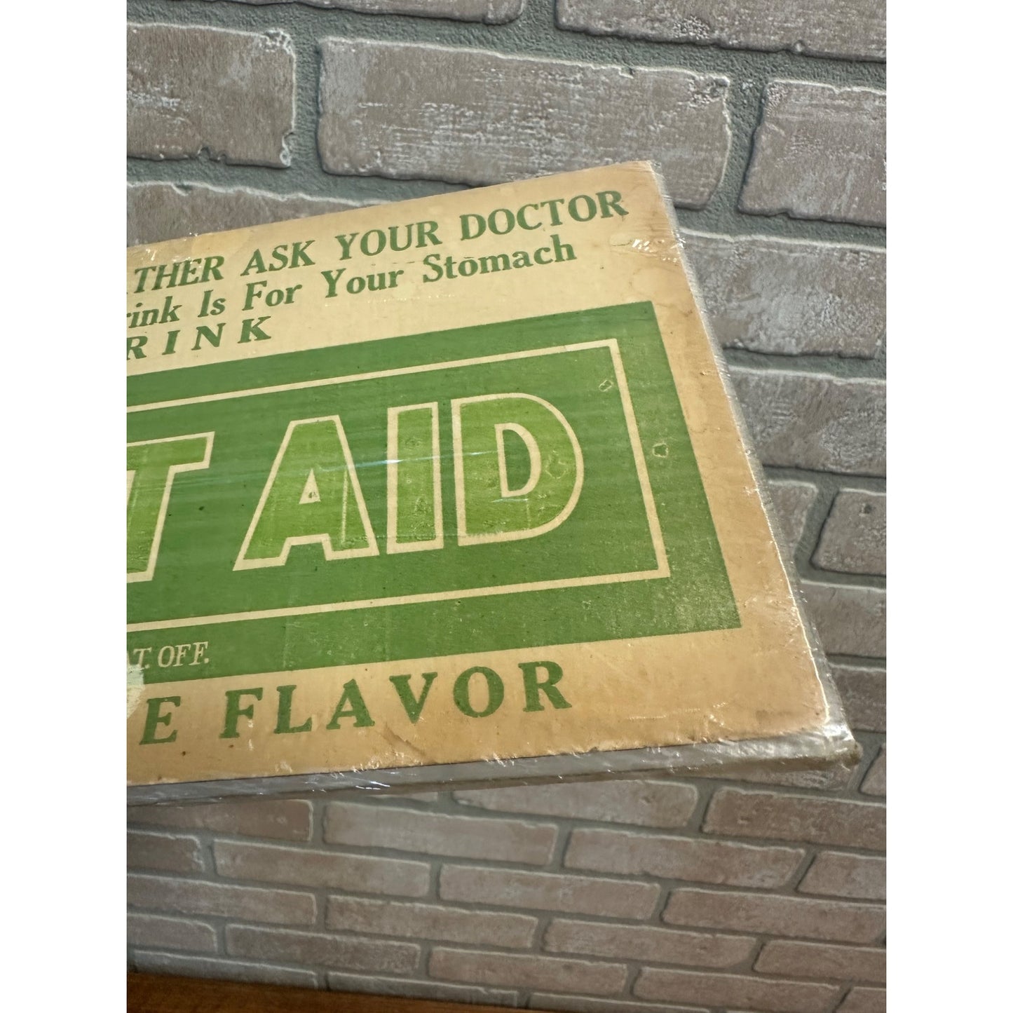 Original Vintage 1930s Drink First Aid Soda Juice Store Advertising Signs (2)
