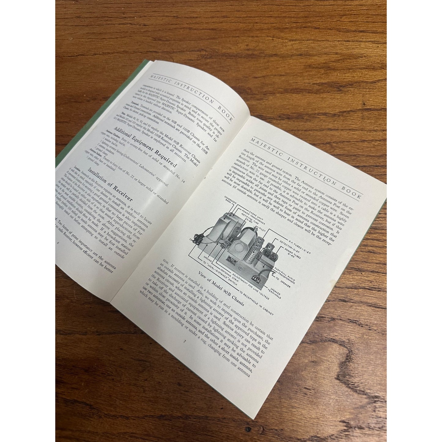 Vintage 1930 Instructions Majestic Electric Radio & Phonograph Operator's Guide