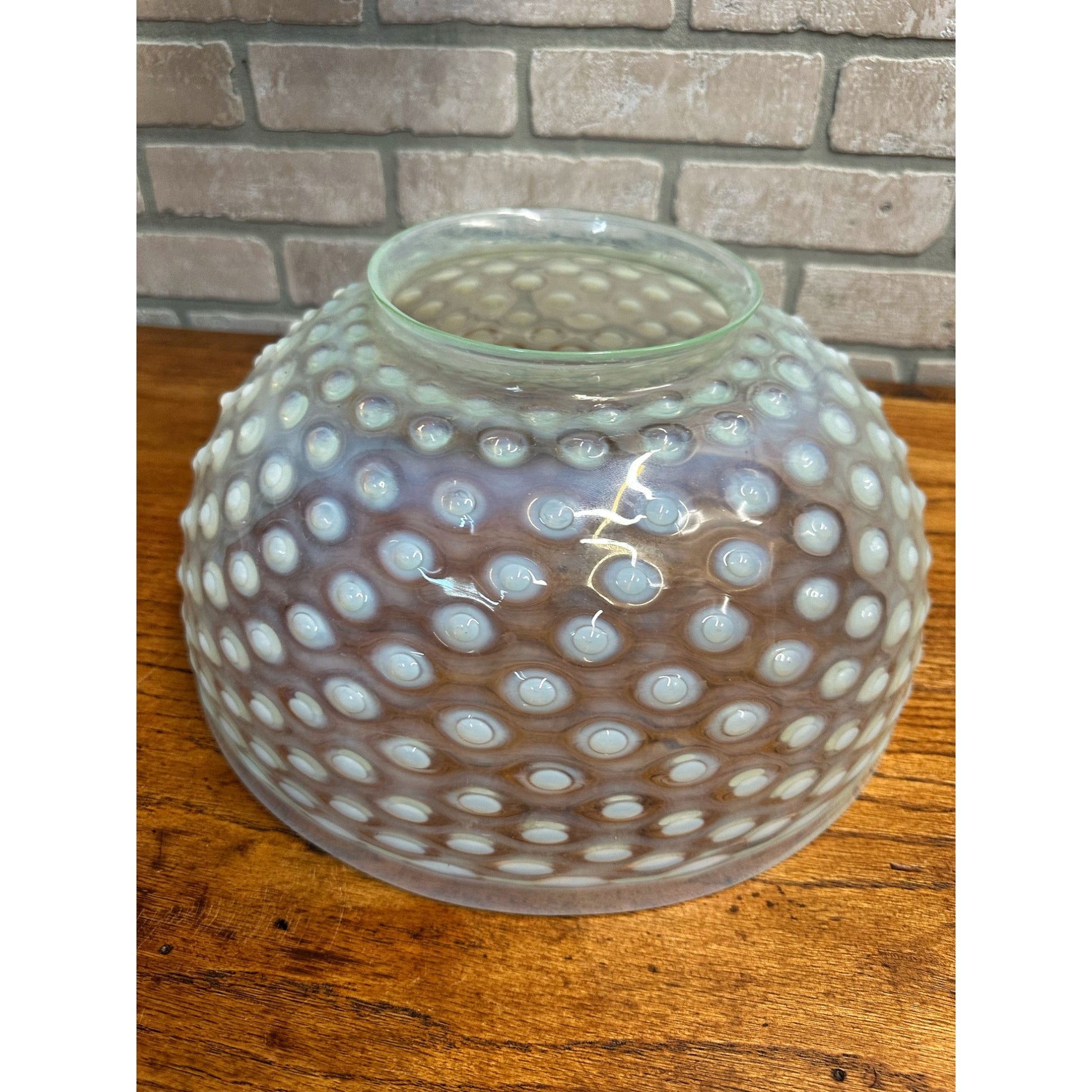 RARE Antique Victorian Blue Opalescent Shade Hanging Bradley Hubbard Oil Lamp