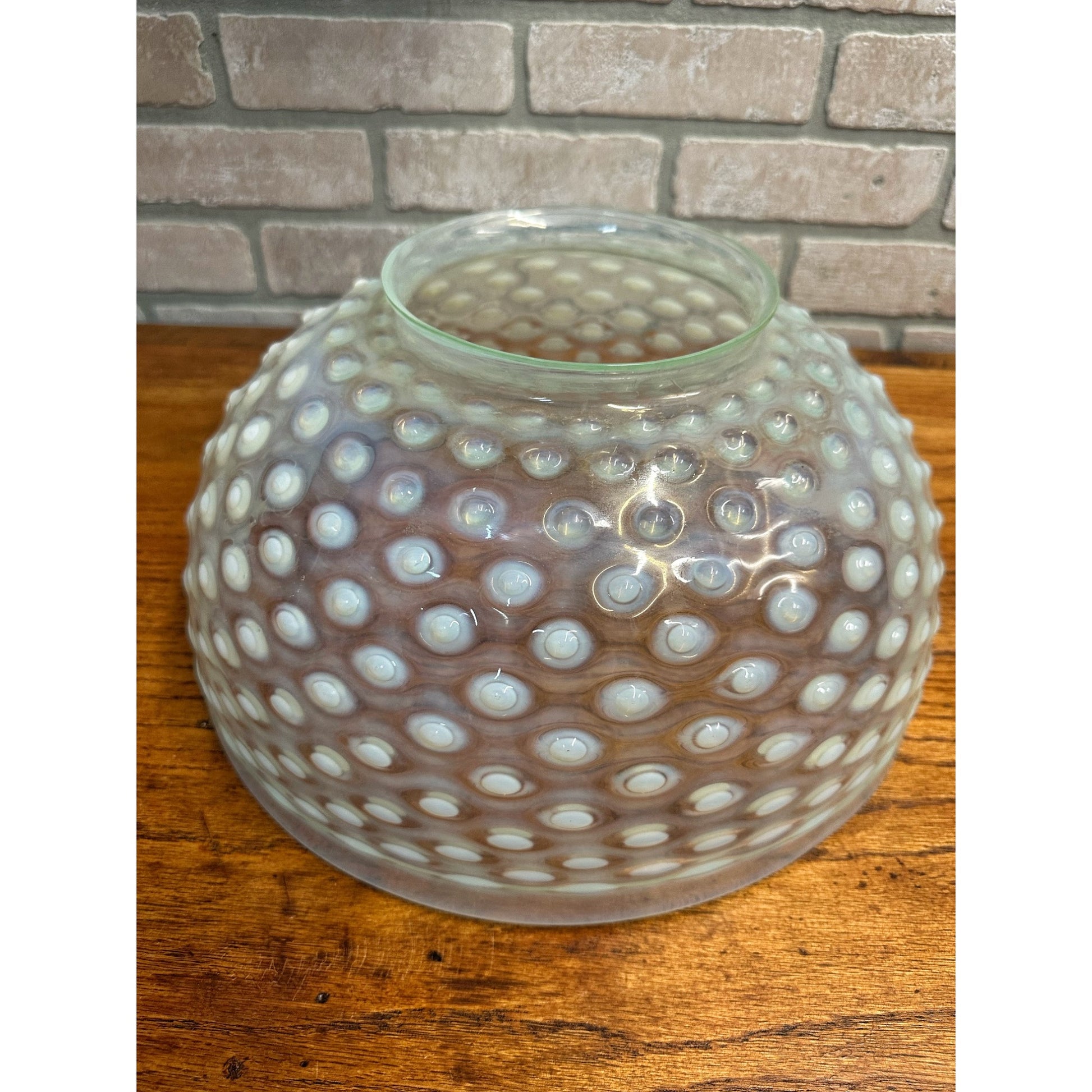 RARE Antique Victorian Blue Opalescent Shade Hanging Bradley Hubbard Oil Lamp