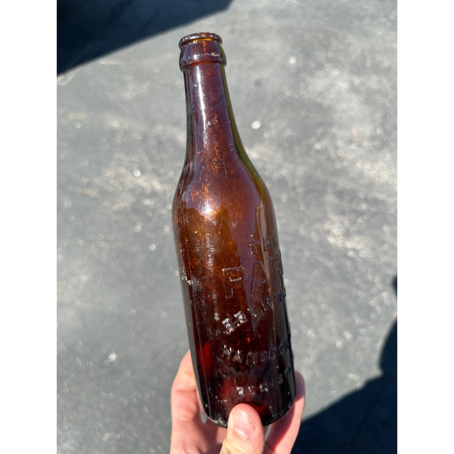 Antique Park Brewing Co Beer Bottle Hancock Michigan Amber
