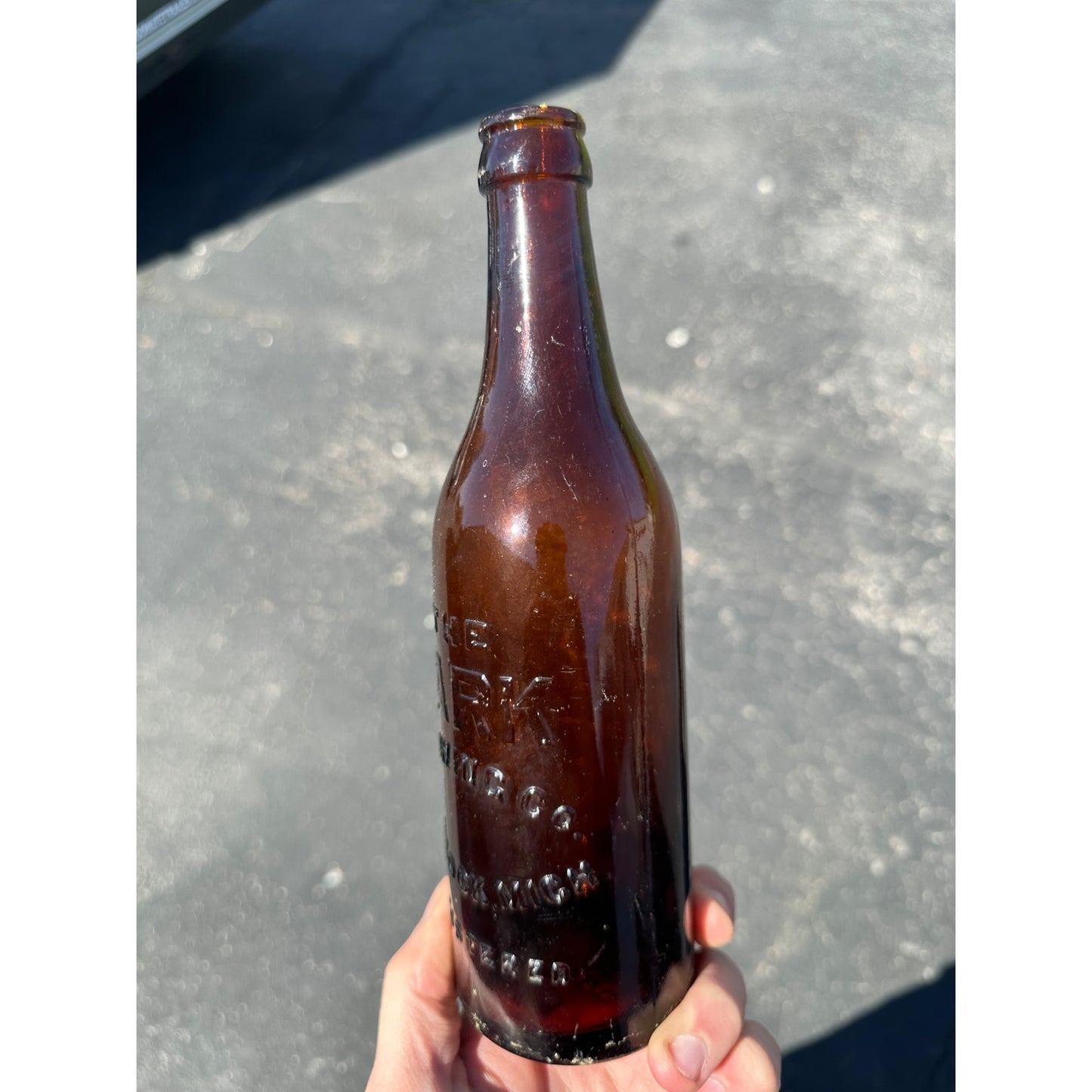 Antique Park Brewing Co Beer Bottle Hancock Michigan Amber