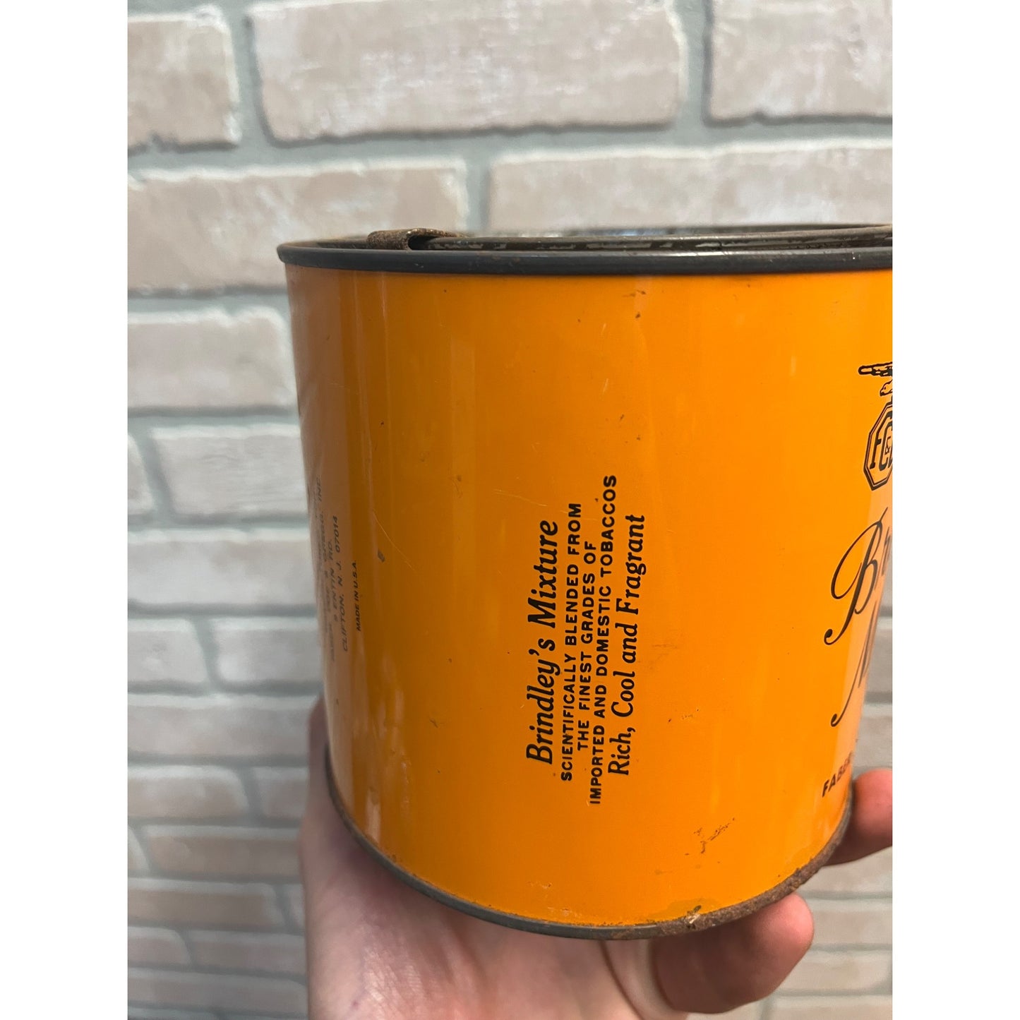 Vintage Brindley's Mixture Pipe Tobacco Tin Faber, Coe & Gregg, Inc. Empty