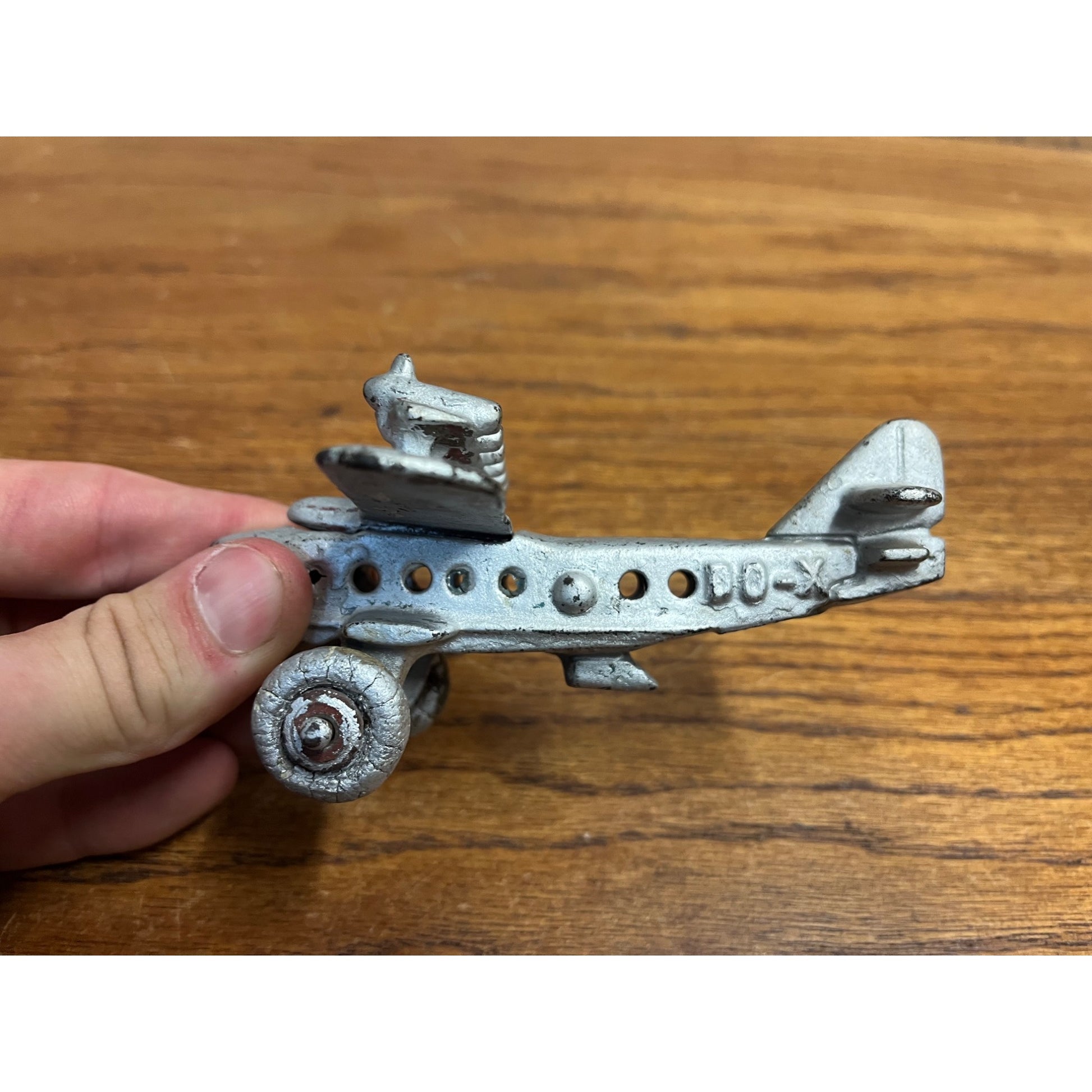 Vintage Hubley Cast Iron DO-X Toy Airplane Seaplane - Repainted 4.5"