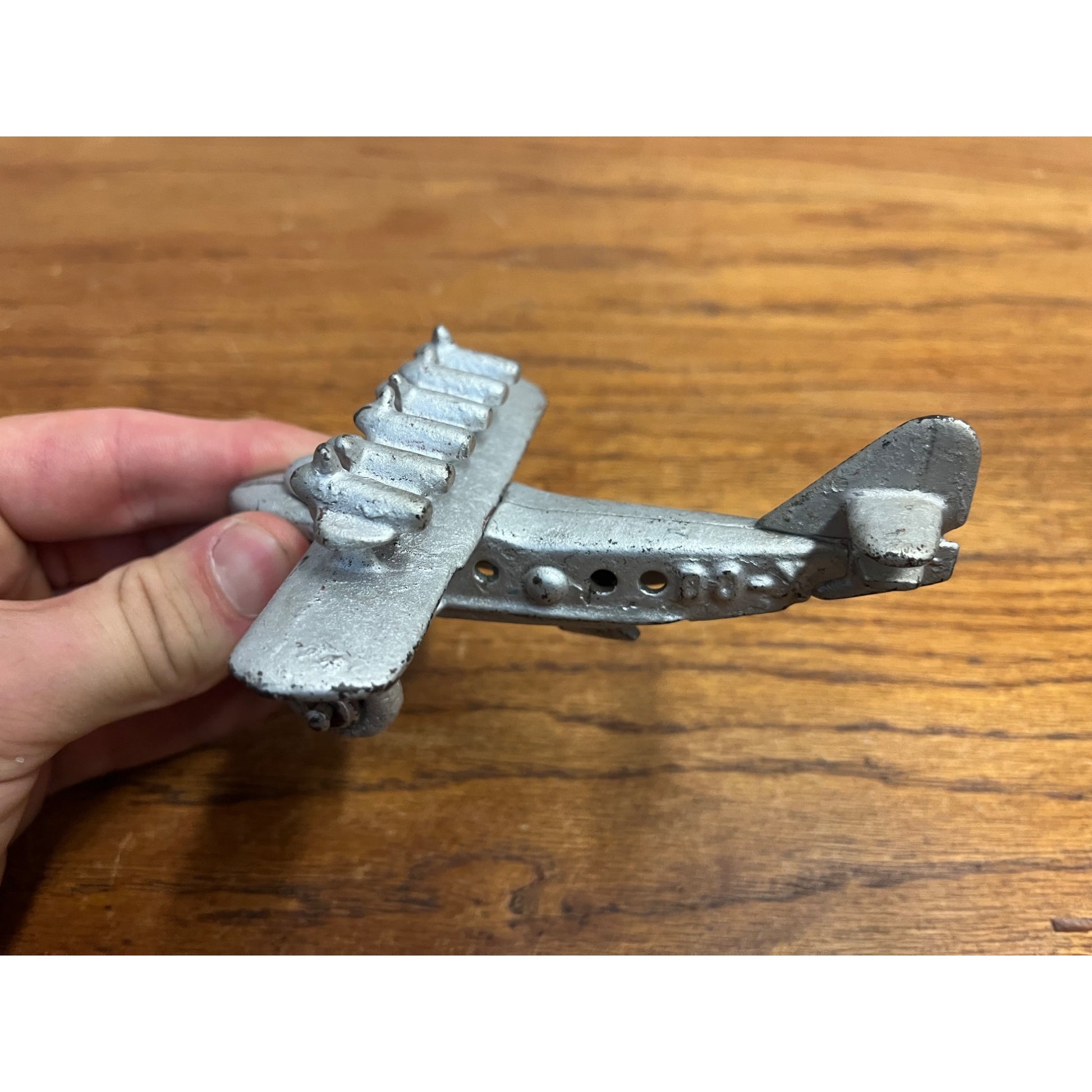 Vintage Hubley Cast Iron DO-X Toy Airplane Seaplane - Repainted 4.5"