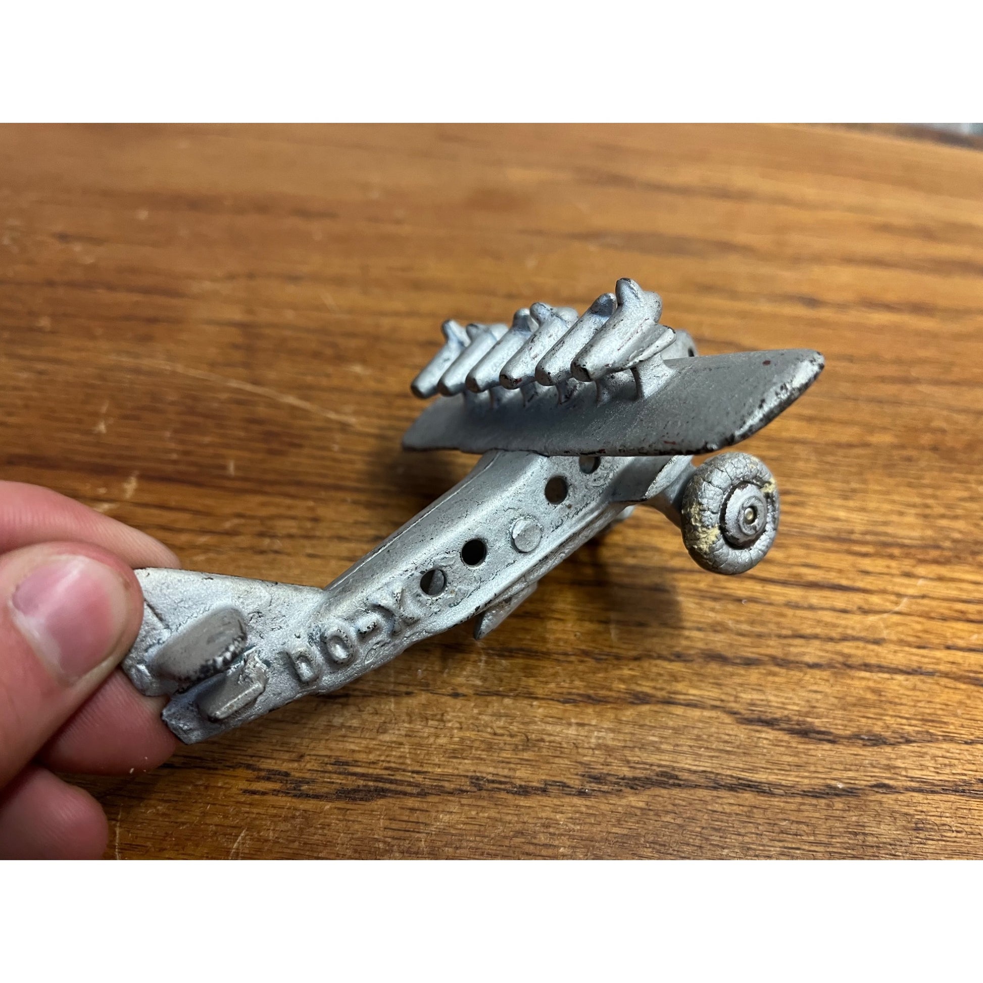 Vintage Hubley Cast Iron DO-X Toy Airplane Seaplane - Repainted 4.5"