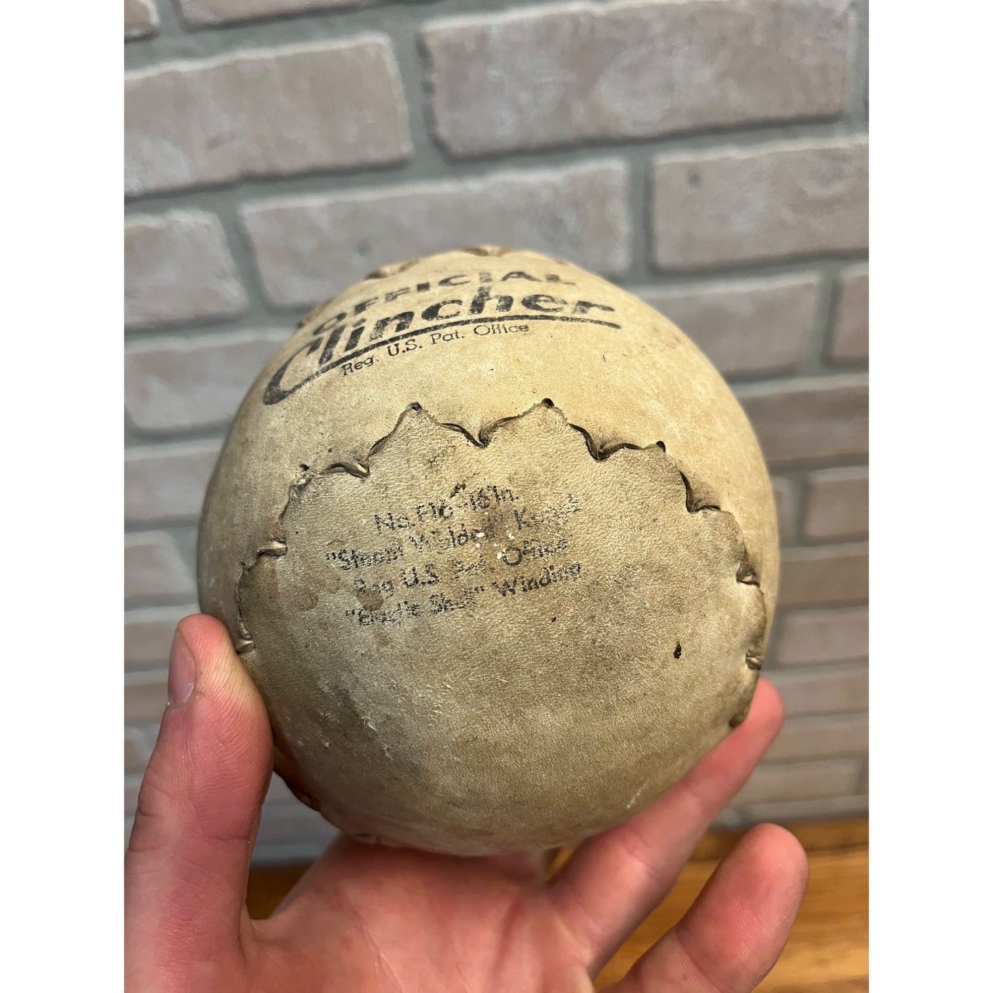 Old Softball Official Clincher DeBeer and Son Antique Ball Vintage Collectible