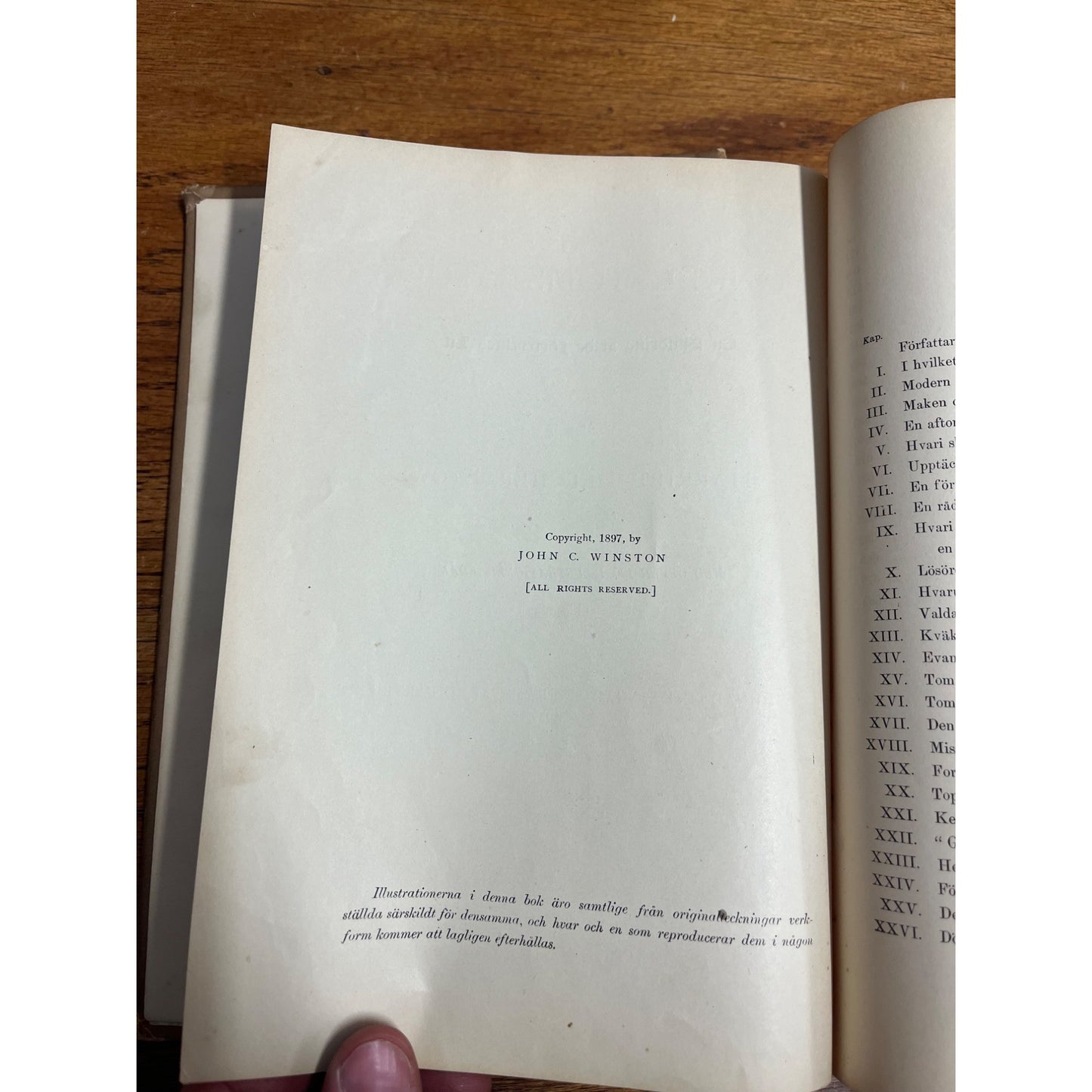 1897 Swedish Onkel Tom's Stuga Beecher Stowe Hardcover Book Antique Vintage