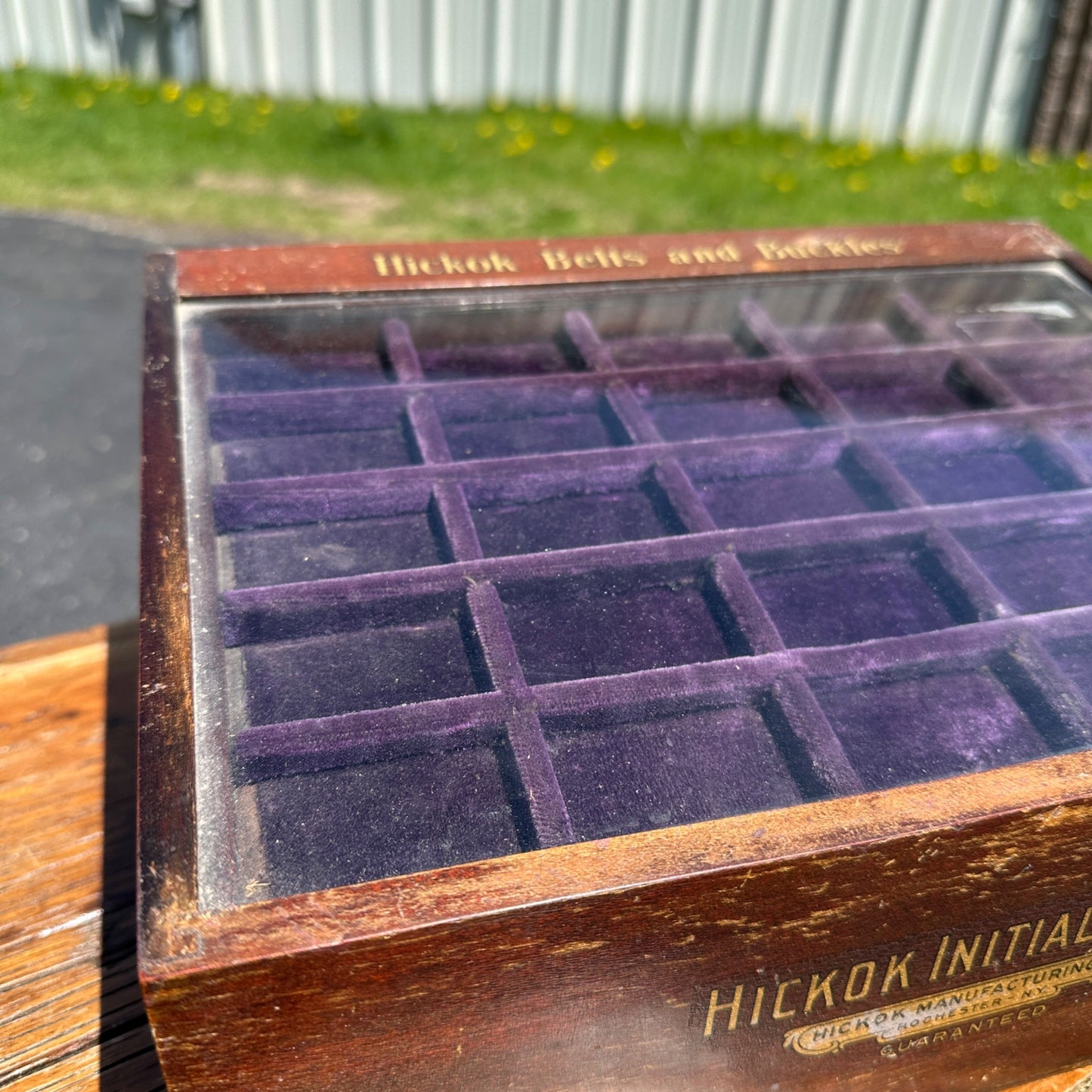 Original Vintage Hickok Initial Belts & Buckles General Store Display Advertising Case