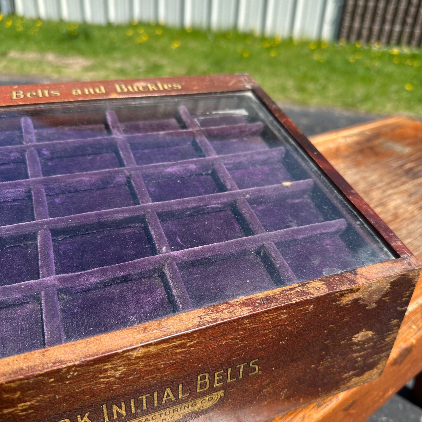 Original Vintage Hickok Initial Belts & Buckles General Store Display Advertising Case