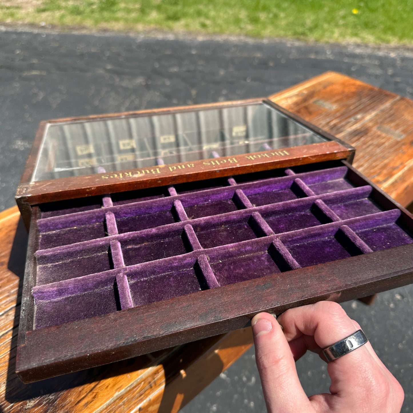 Original Vintage Hickok Initial Belts & Buckles General Store Display Advertising Case