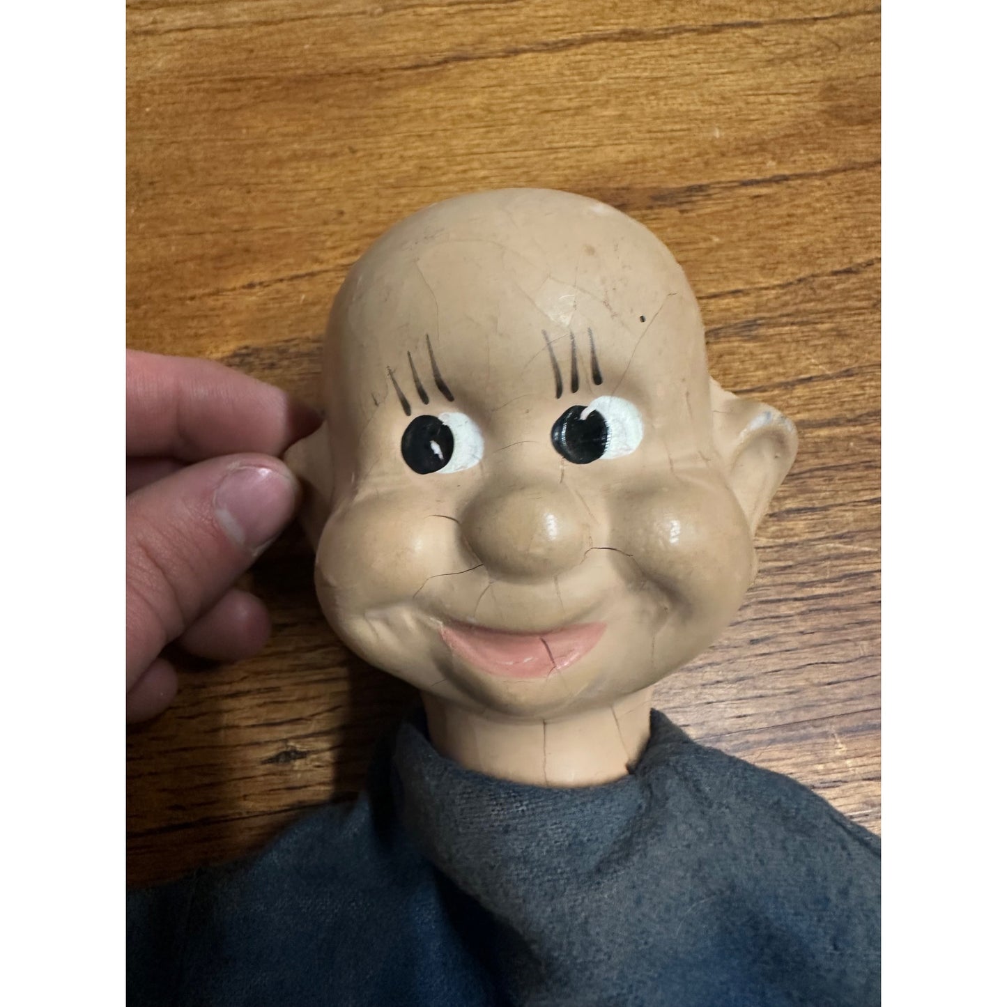 Vintage Dopey Hand Puppet Snow White Seven Dwarfs Composition Head