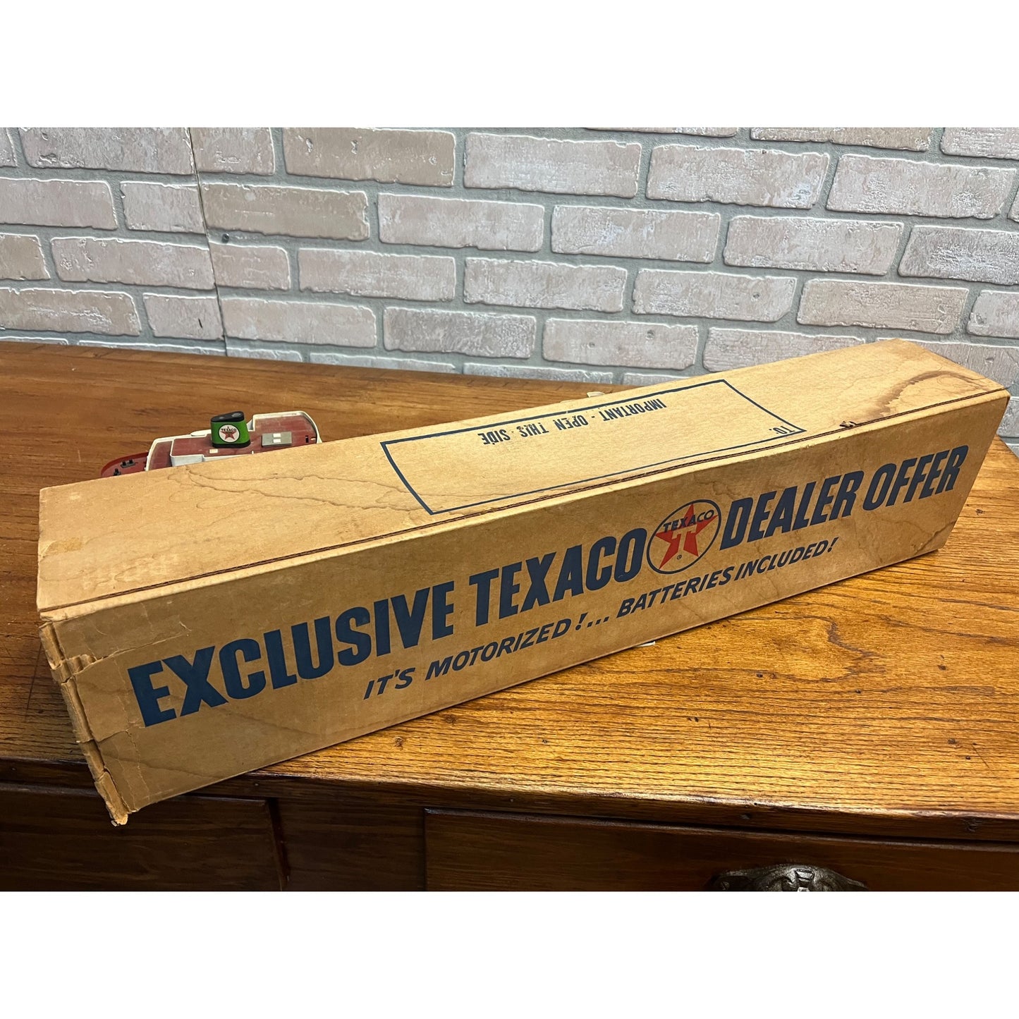 Vintage 1960s SS Texaco North Dakota Oil Tanker Ship Model Toy Original Box