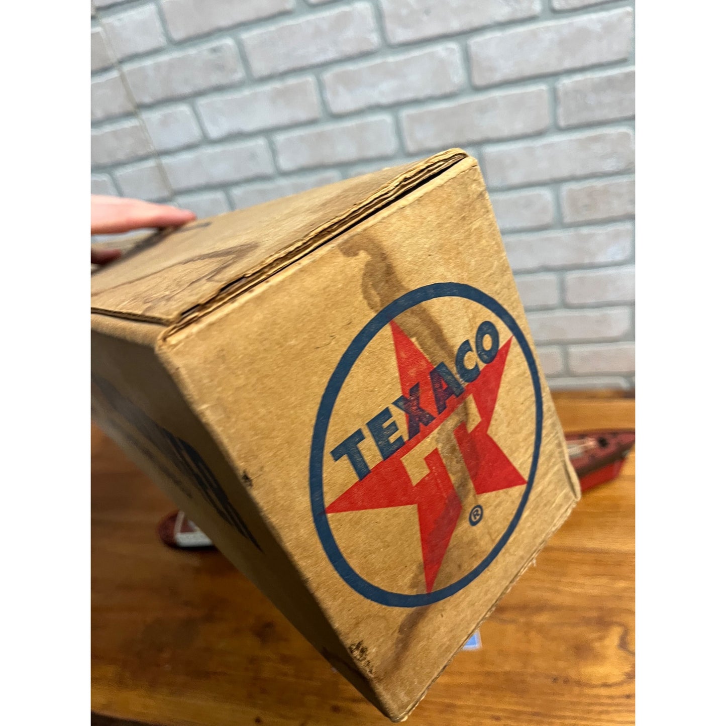 Vintage 1960s SS Texaco North Dakota Oil Tanker Ship Model Toy Original Box