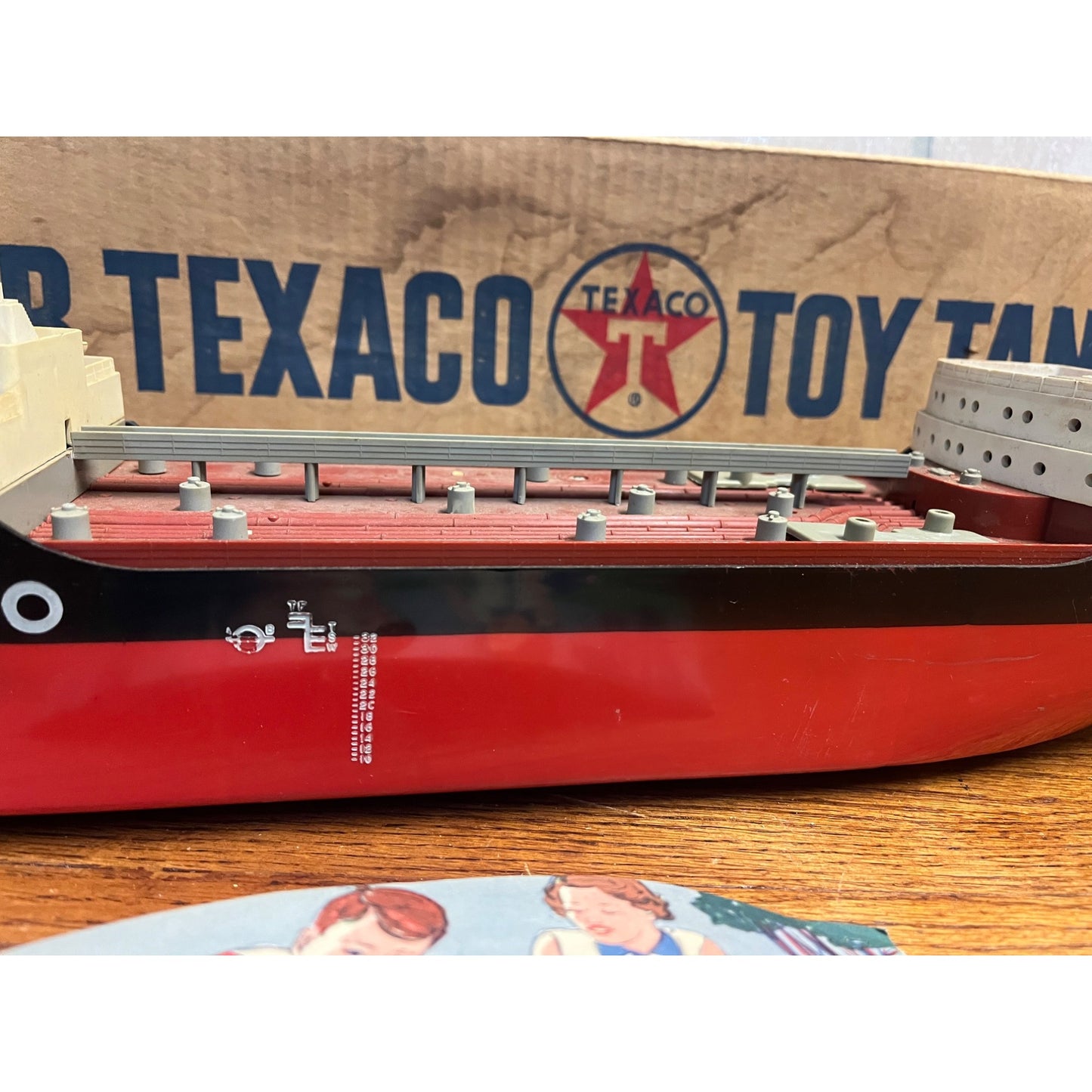 Vintage 1960s SS Texaco North Dakota Oil Tanker Ship Model Toy Original Box