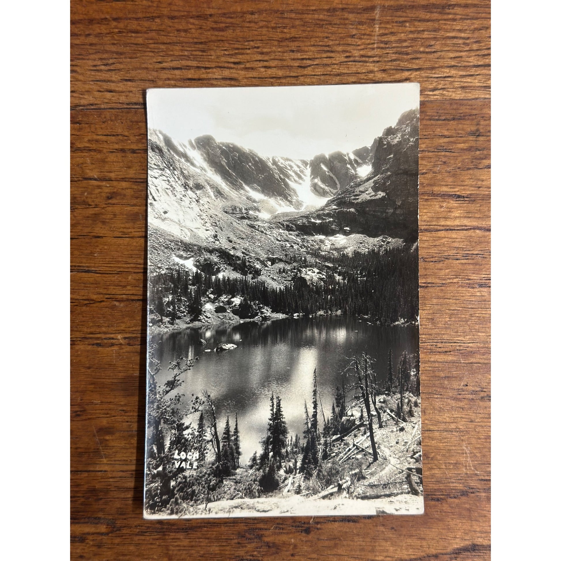 RPPC Loch Vale Rocky Mountains Estes Park Colorado Real Photo Postcard