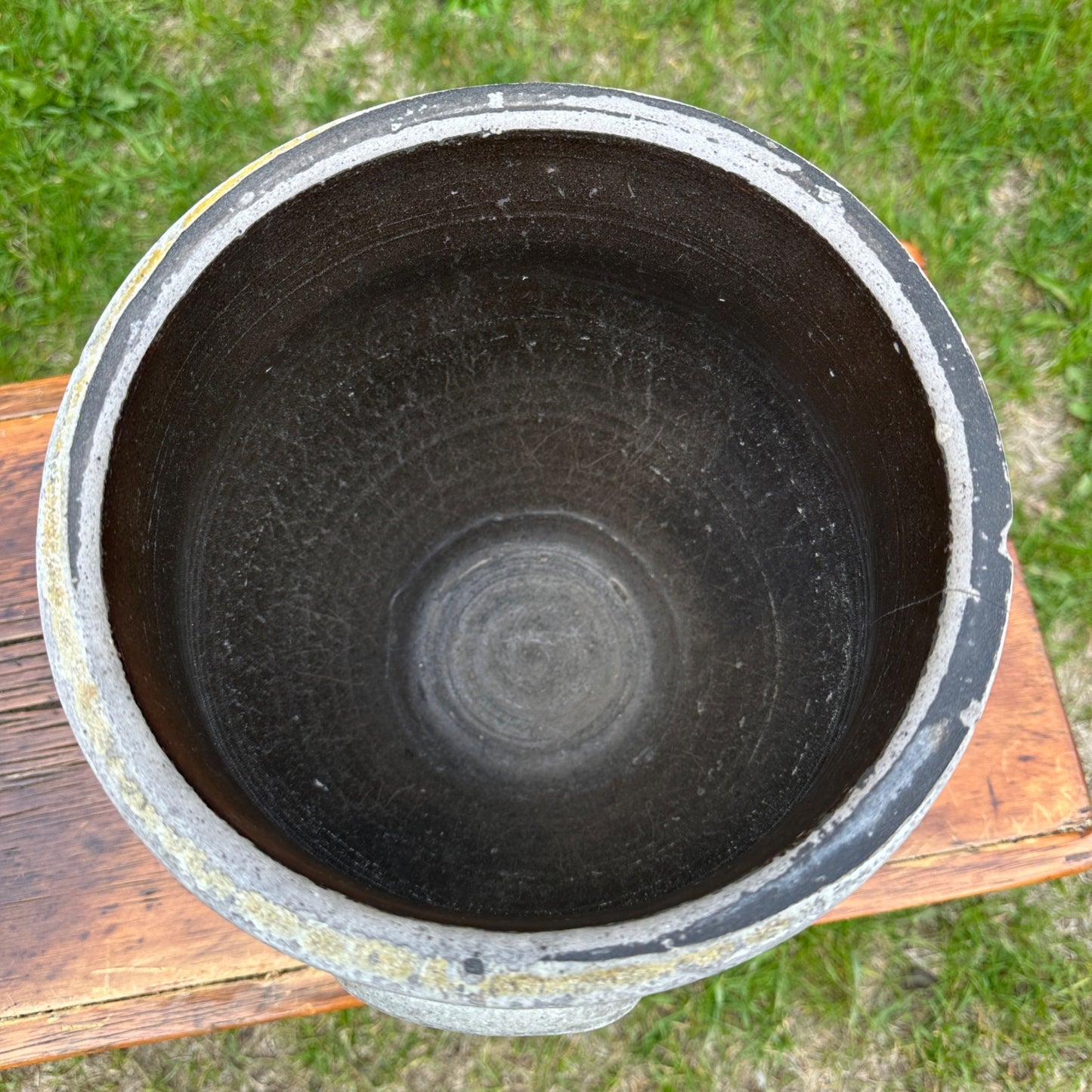 Antique 2 Ohio Valley Region Stoneware Crock Cobalt Decorated Pot Planter