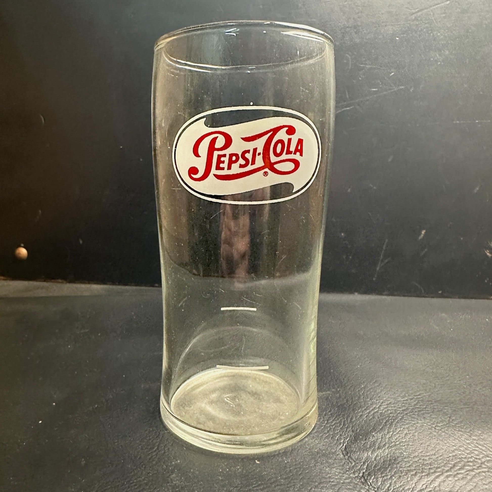 Vintage Pepsi Cola Red & White ACL Syrup Line Soda Fountain Glass 5-3/4"