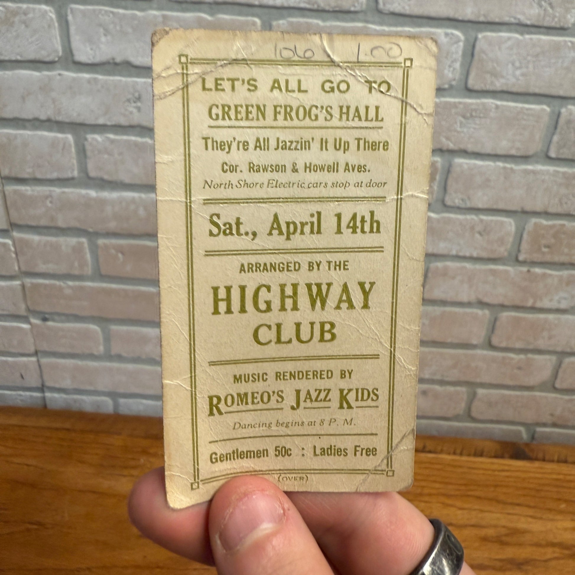 Oak Creek Wis Dance Invitation Card Romeo Jazz Kids Green Frog's Hall