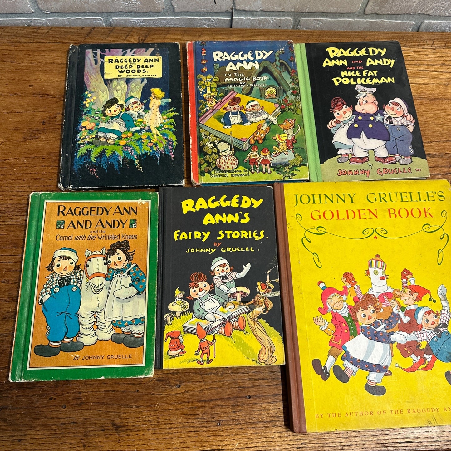 Vintage Raggedy Ann Book Lot 1930s-1950s Lot of 5 Gruelle Childrens Books