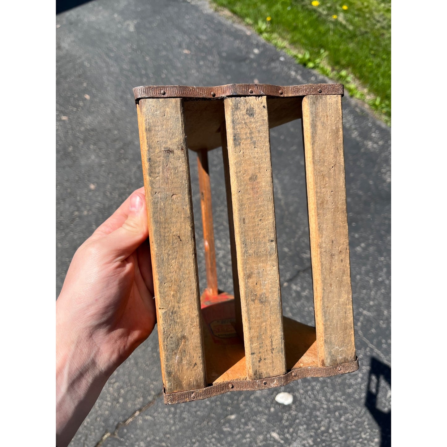 Vintage 1940s Wooden Pepsi Cola Double Dot Six Soda Bottle Carrier