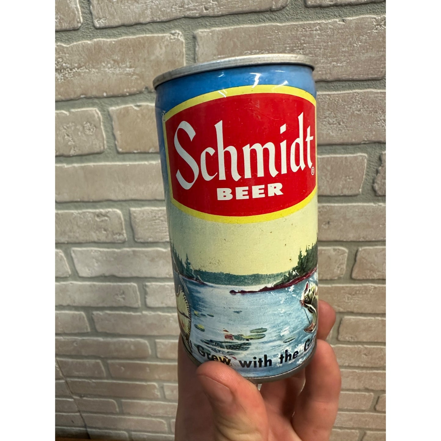 Schmidt Beer Outdoor Fishing-Canoe-Indian Beer Can G. Heileman