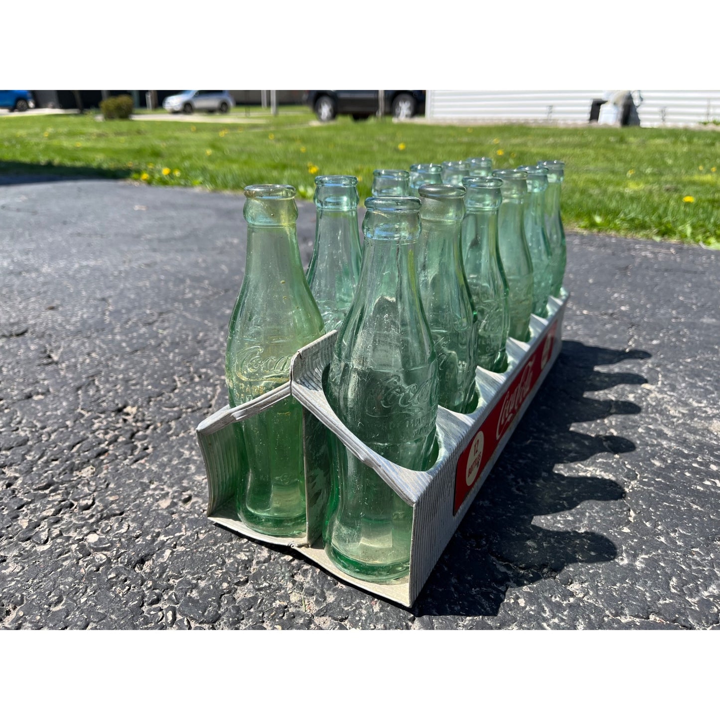 Vintage 1950s Coca-Cola Aluminum 12 Soda Bottle Carrier Advertising