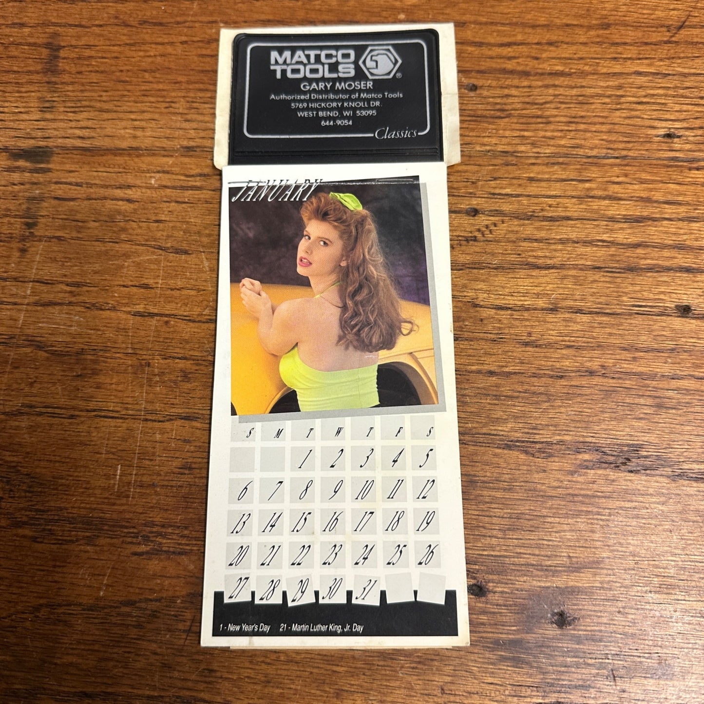 Vintage Matco Tools Pinup Girl Calendar Advertising