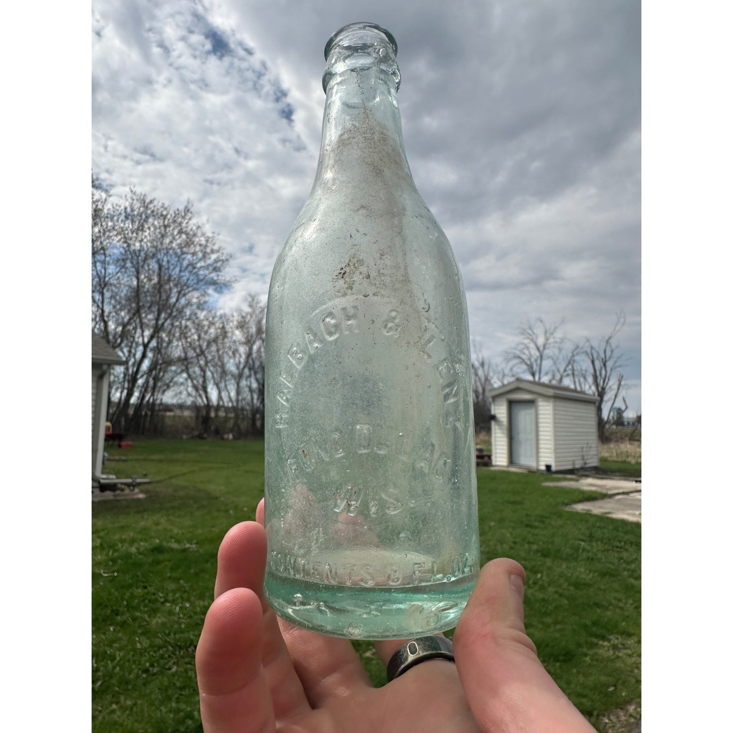 SCARCE Halbach & Lenz Fond du Lac Wisconsin Soda Bottle 8oz