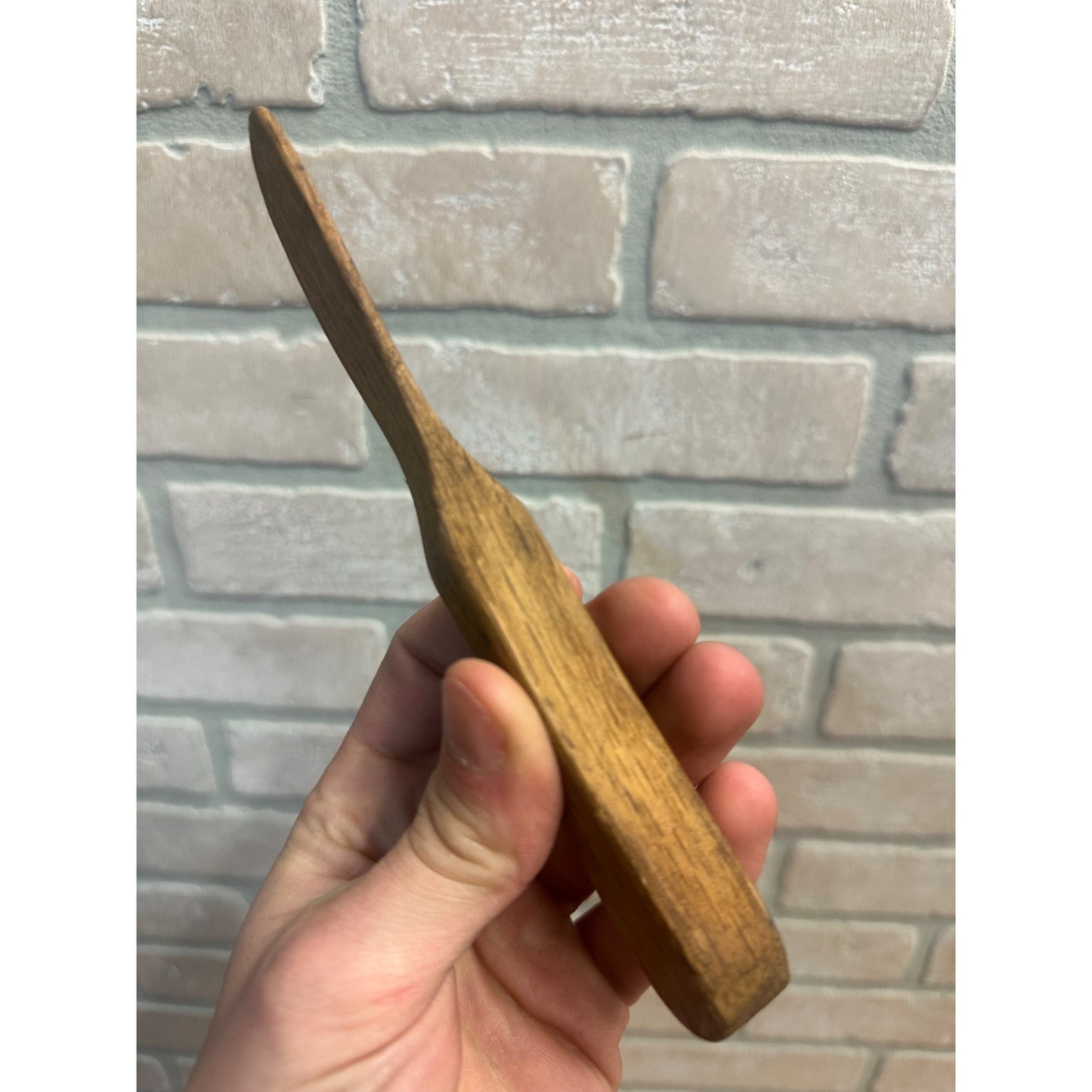 Antique Primitive Carved Wooden Butter Spreading Knife Wood Kitchen