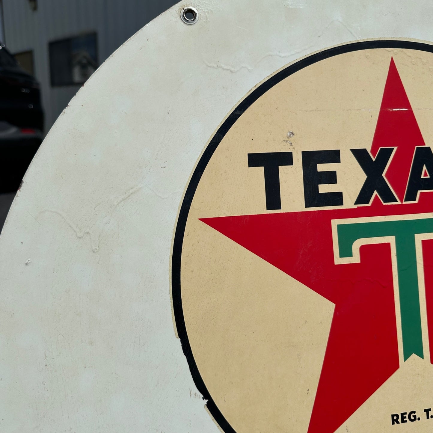 Original Veedol Motor Oil Flying A Wings Curb Sign Texaco Service Station