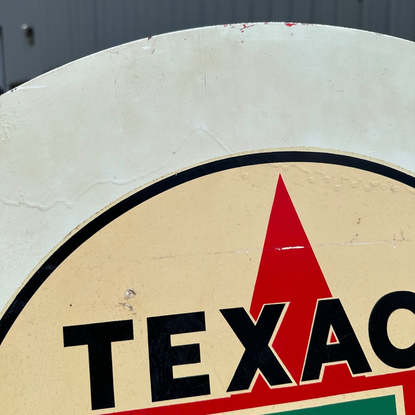 Original Veedol Motor Oil Flying A Wings Curb Sign Texaco Service Station