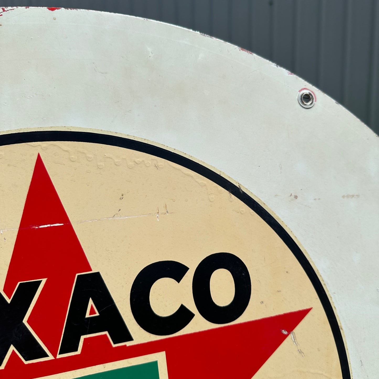Original Veedol Motor Oil Flying A Wings Curb Sign Texaco Service Station