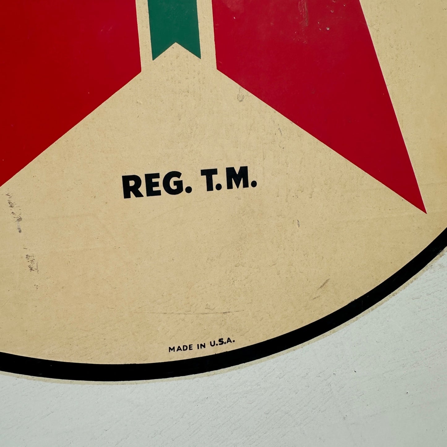 Original Veedol Motor Oil Flying A Wings Curb Sign Texaco Service Station
