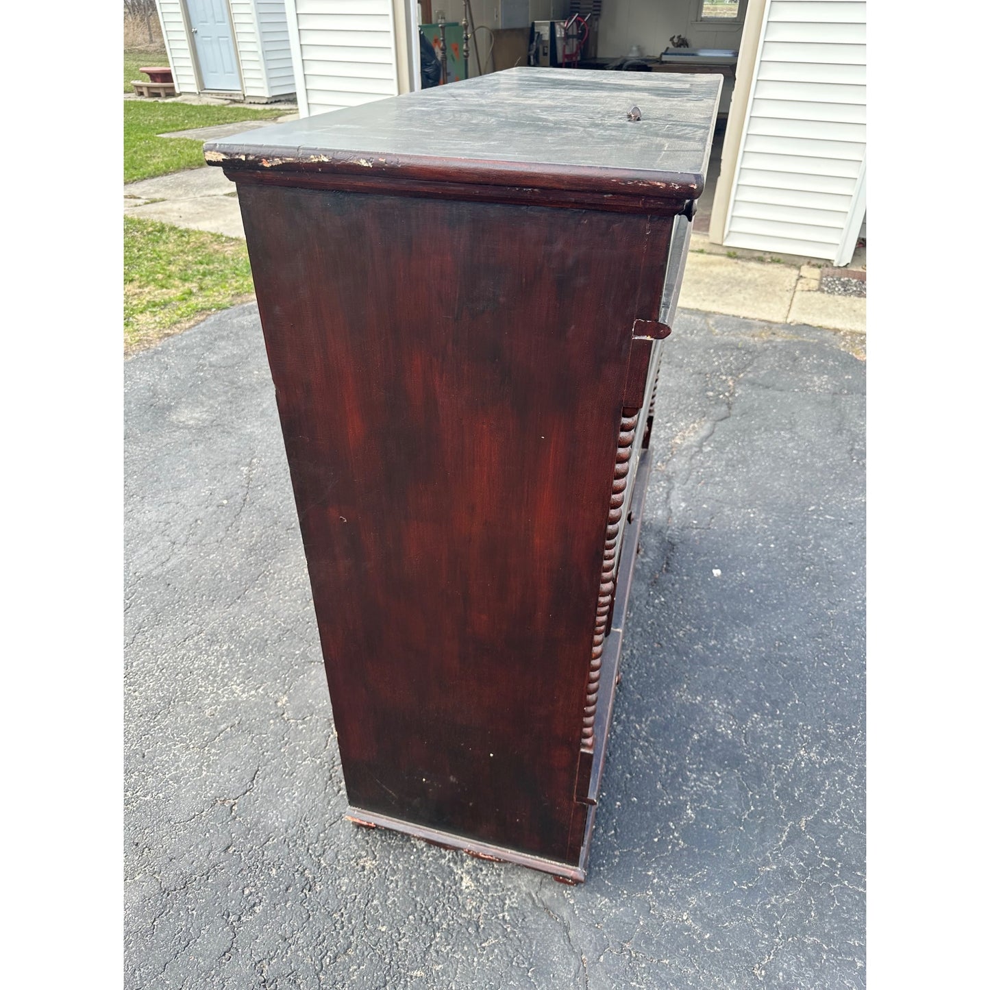 Antique 1800s Butler's Desk Secretary Dresser Cabinet