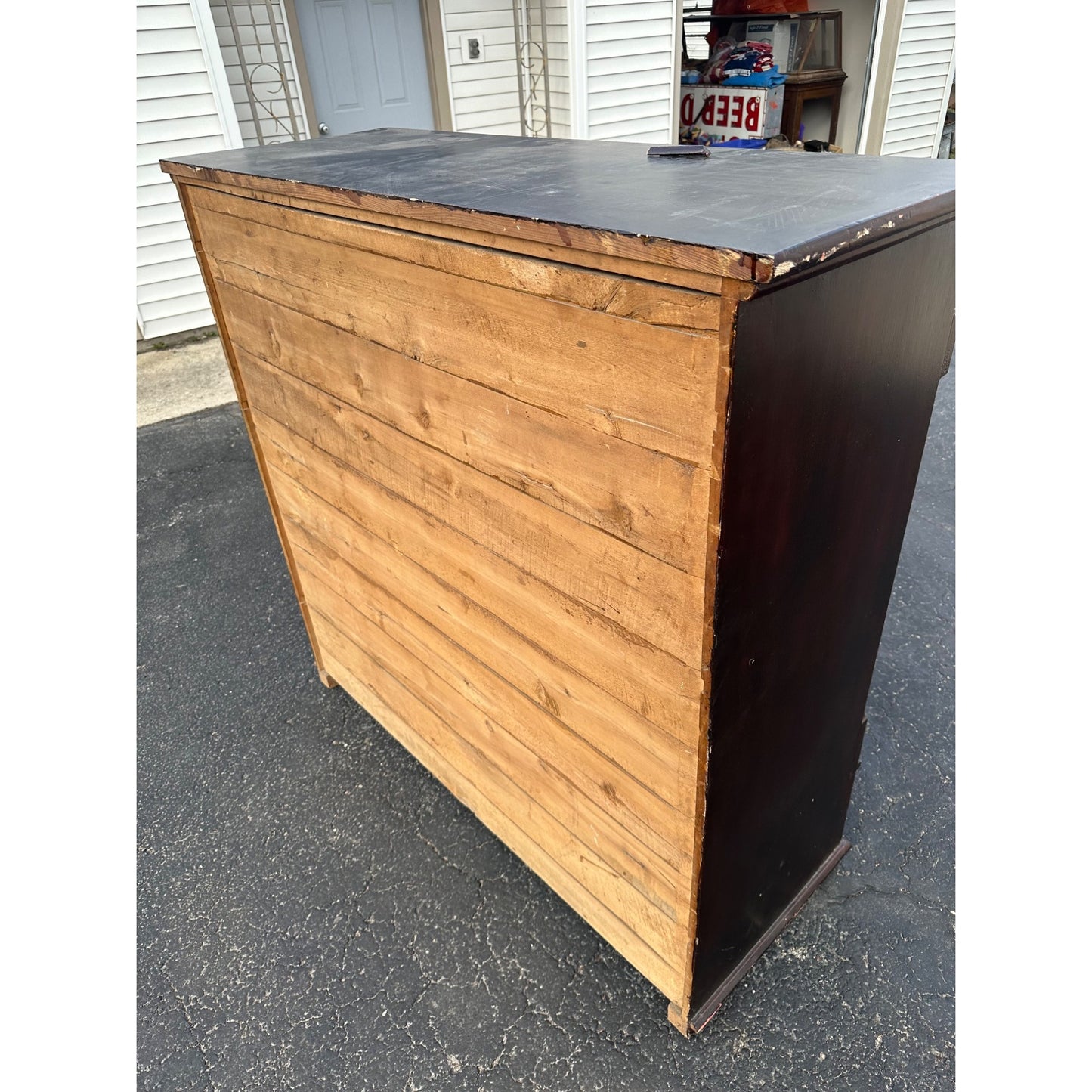 Antique 1800s Butler's Desk Secretary Dresser Cabinet