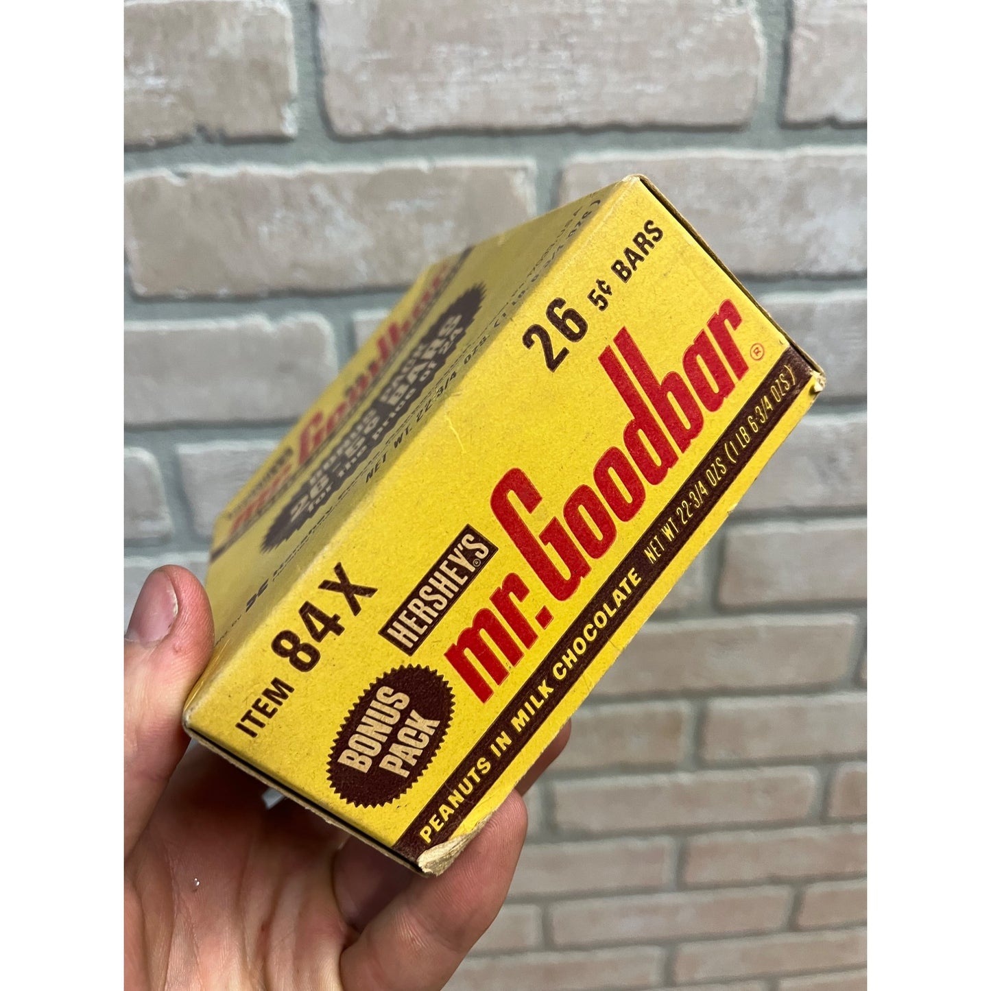 Vintage 1940s Hershey's Mr. Goodbar Candy Bar Empty Cardboard Display Box
