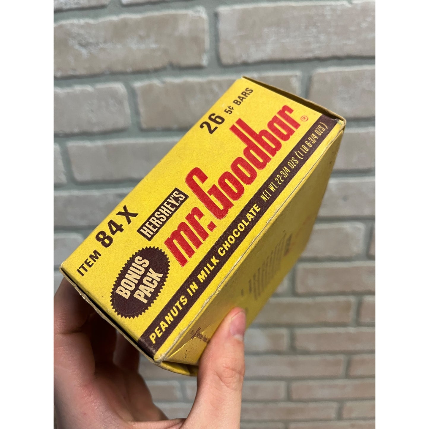 Vintage 1940s Hershey's Mr. Goodbar Candy Bar Empty Cardboard Display Box