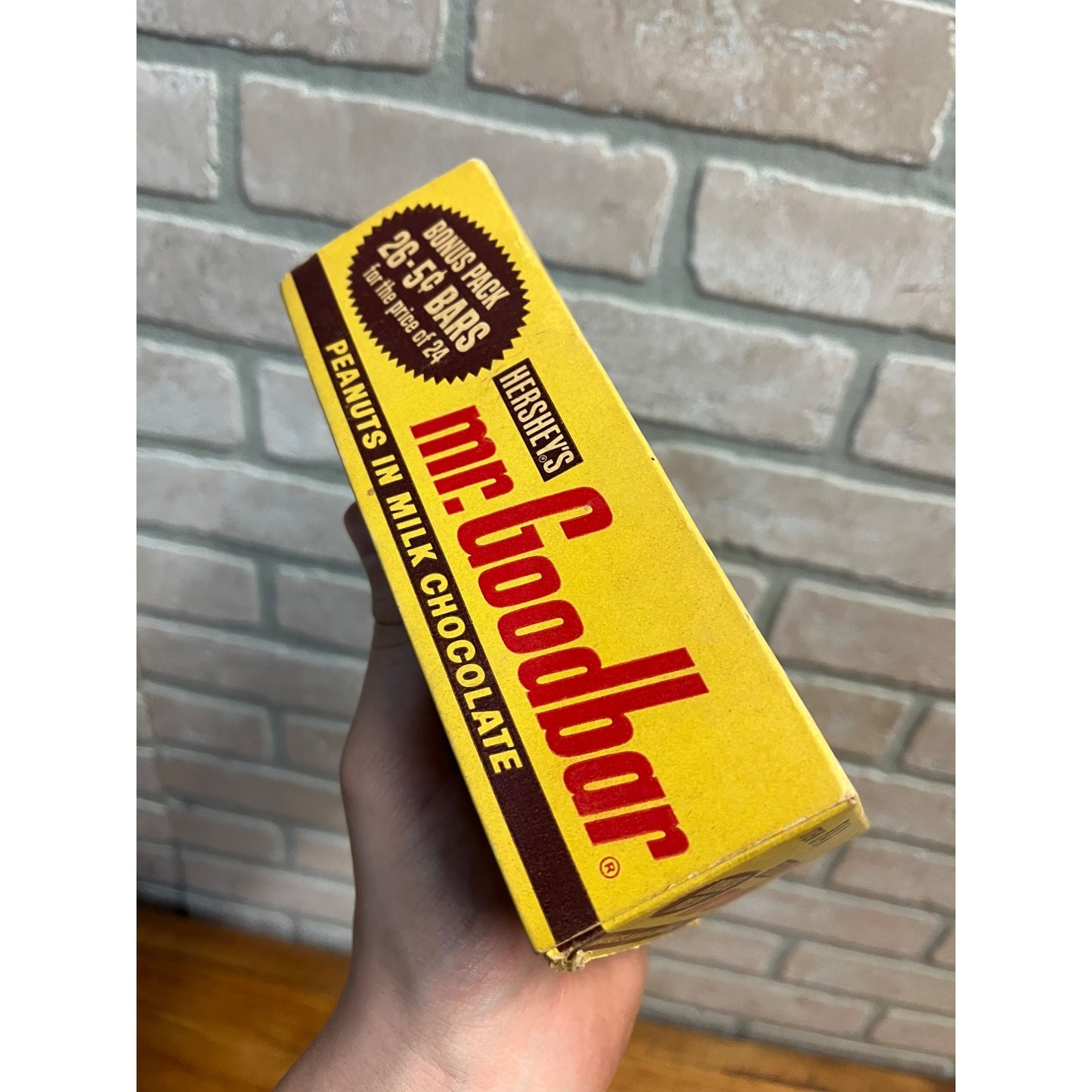 Vintage 1940s Hershey's Mr. Goodbar Candy Bar Empty Cardboard Display Box