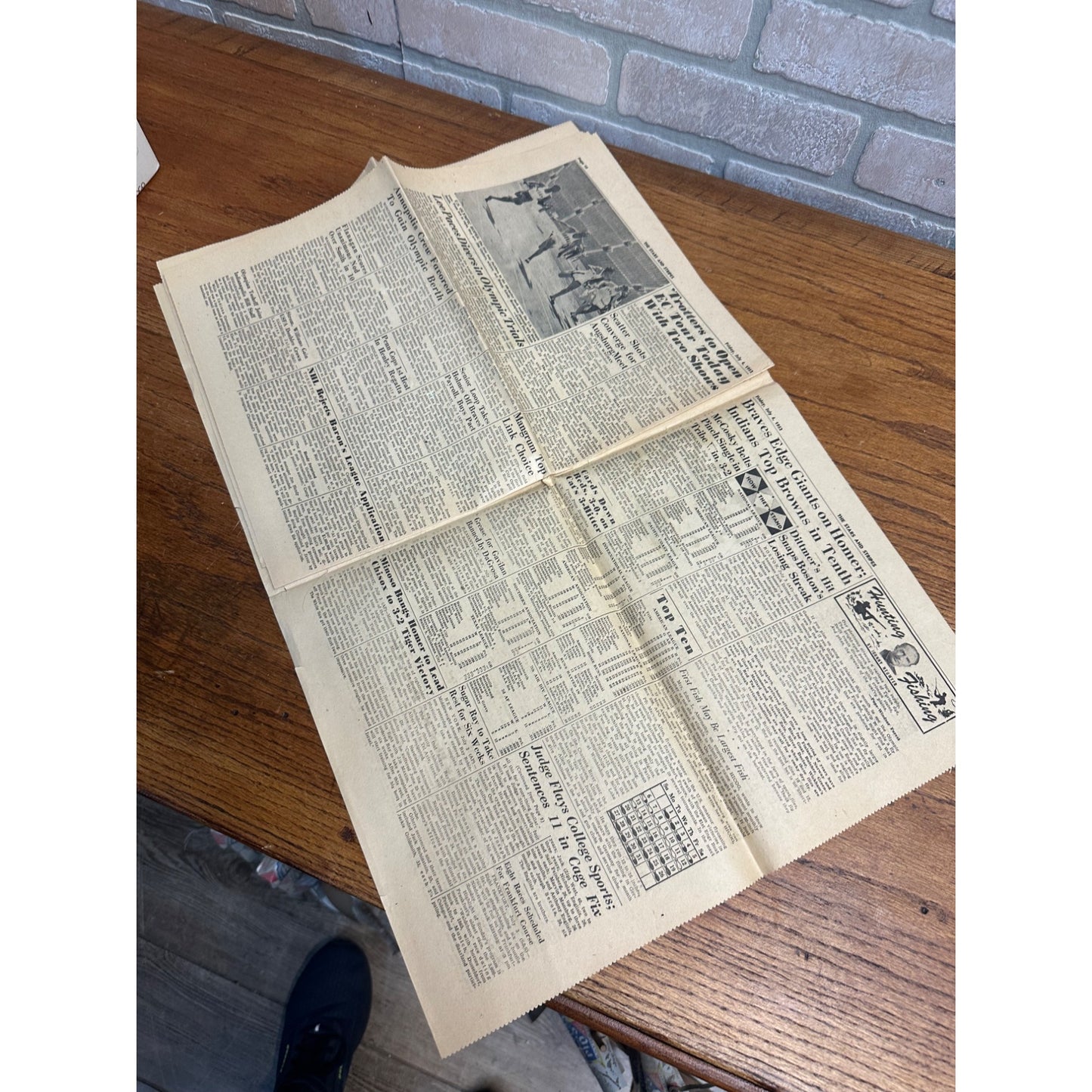 Vintage 1952 Stars & Stripes Newspaper Publication of US Armed Forces July 4th