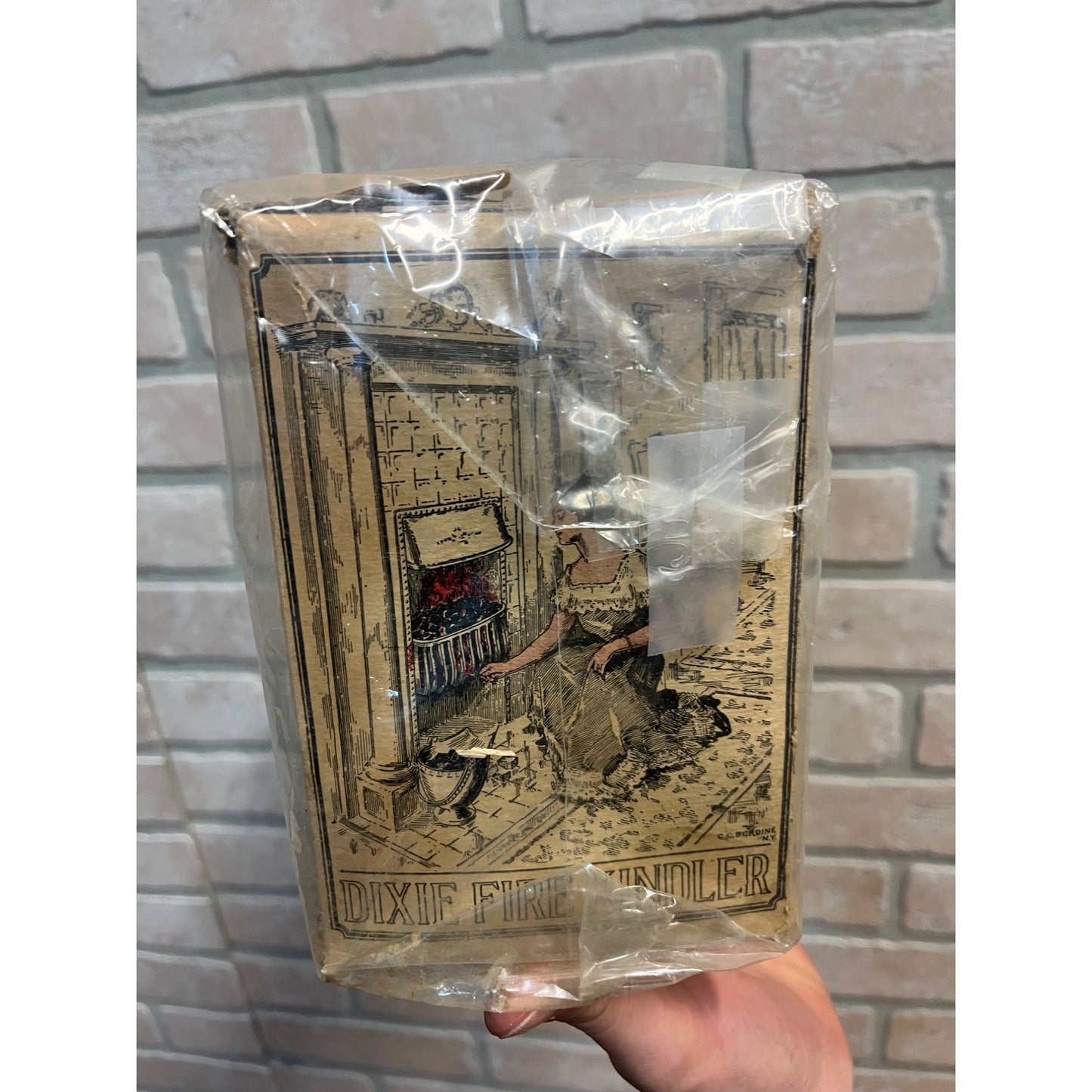 Vintage 1920s Dixie Fire Kindler Co. Fire Starter Full Box Hunting Camping Fishing