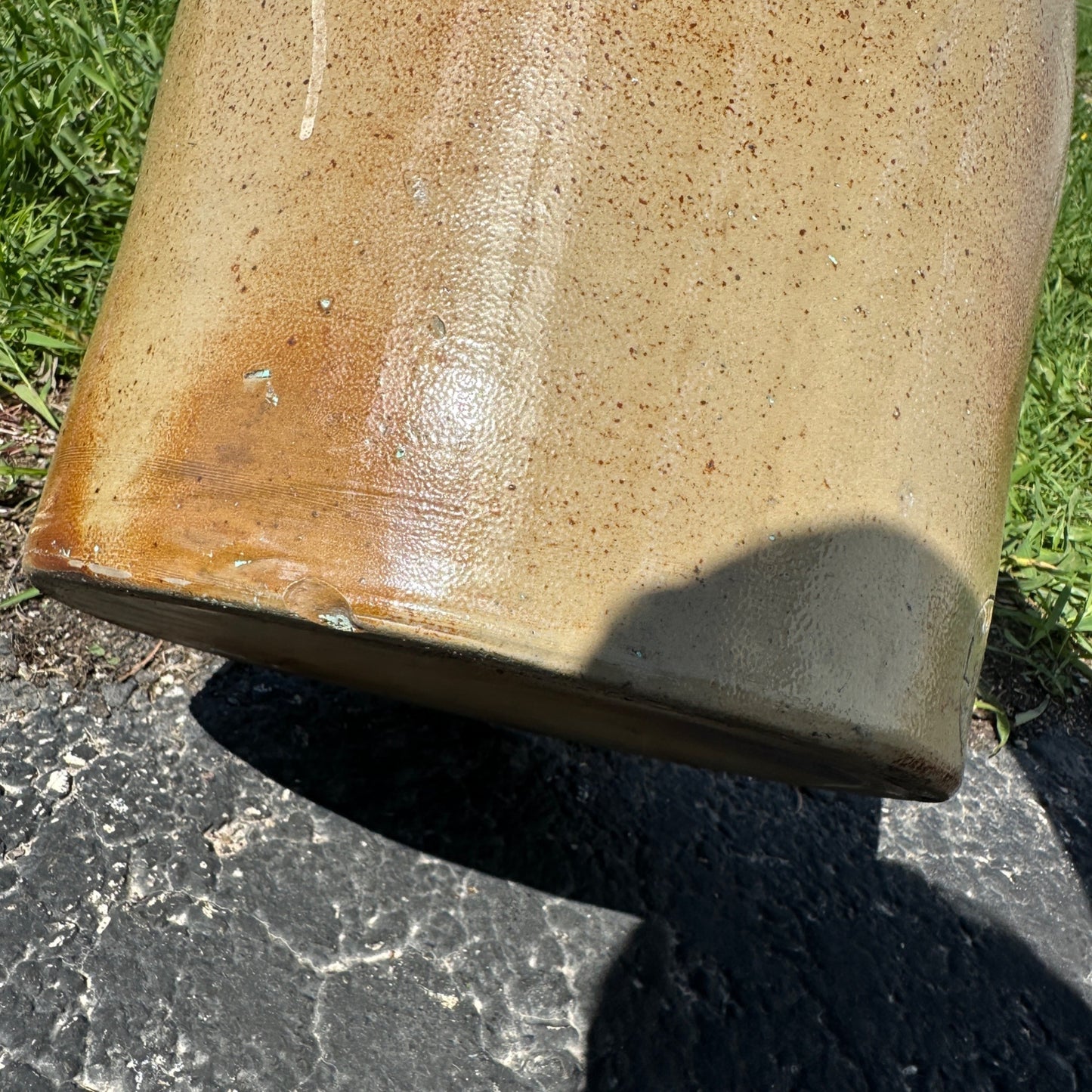 Antique Pierron Milwaukee WI 5 Gallon Salt Glaze Stoneware Churn Crock Wisconsin