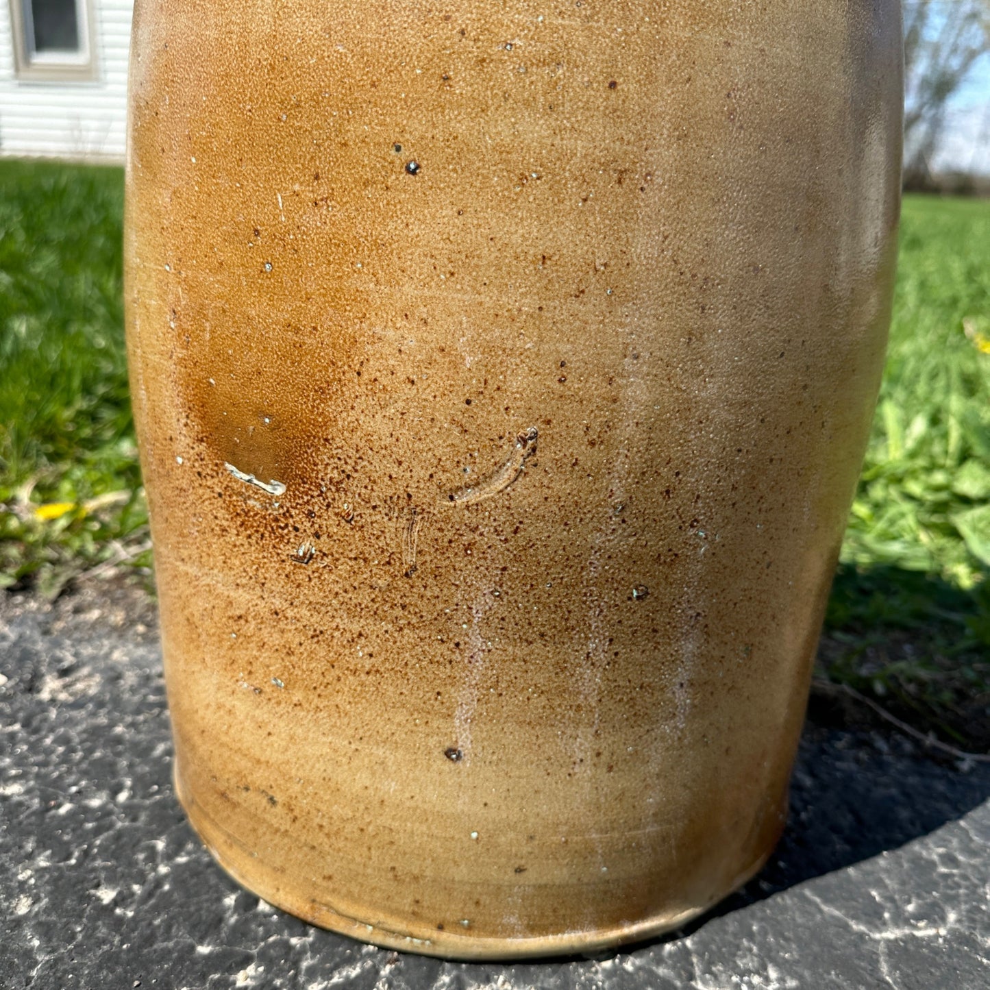Antique Pierron Milwaukee WI 5 Gallon Salt Glaze Stoneware Churn Crock Wisconsin