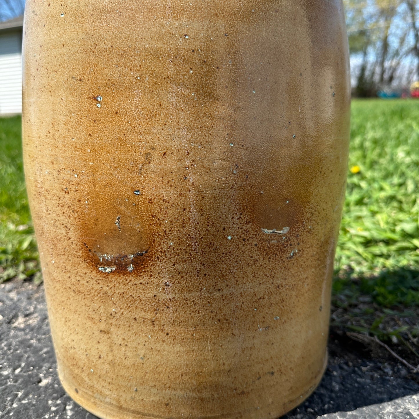 Antique Pierron Milwaukee WI 5 Gallon Salt Glaze Stoneware Churn Crock Wisconsin