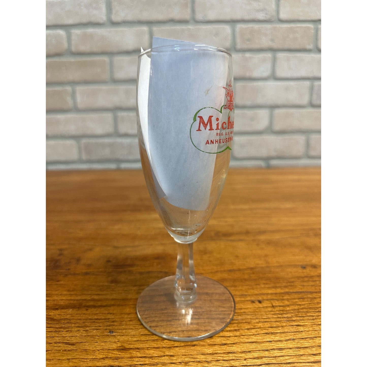 1960s Michelob Anheuser-Busch Vintage Beer Bar Pub Glass 7" Stemmed Footed