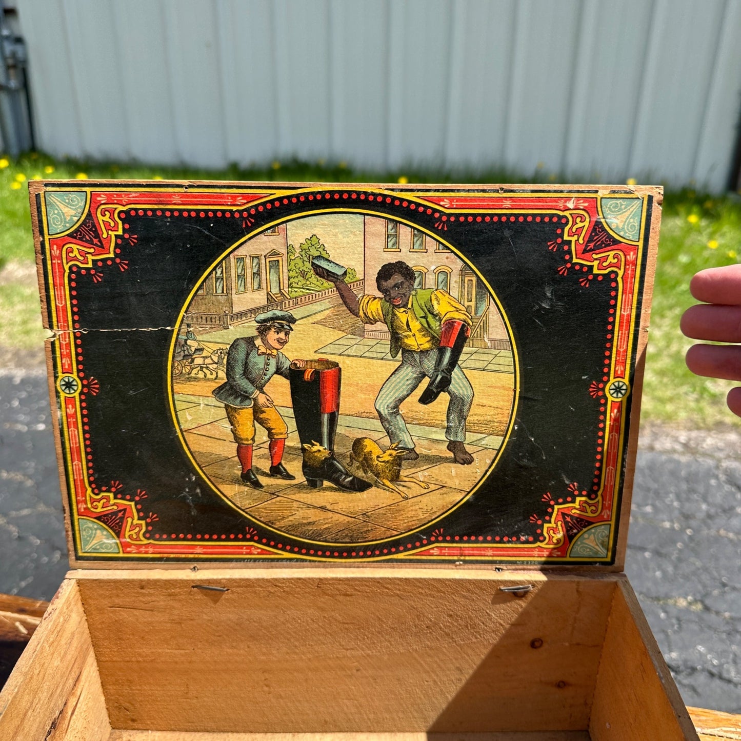 Early Mason's Blacking Early Litho Shoe Polish General Store Display Box Crate