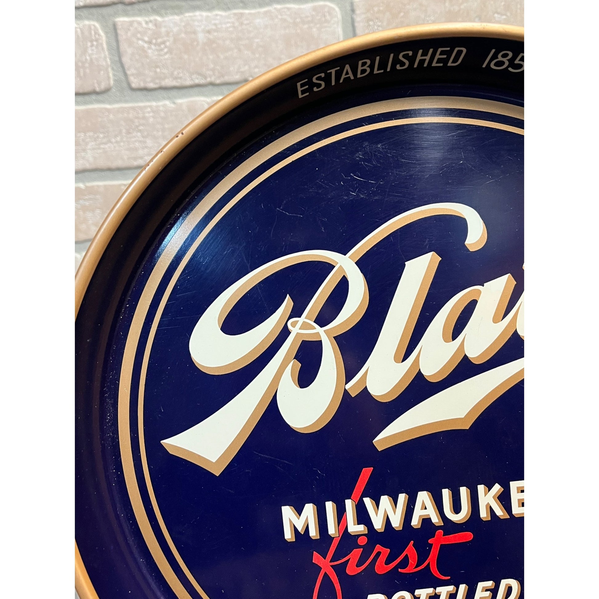 Vintage c1942 Blatz Milwaukee Beer Tray Wisconsin Wis 13" -- CLEAN