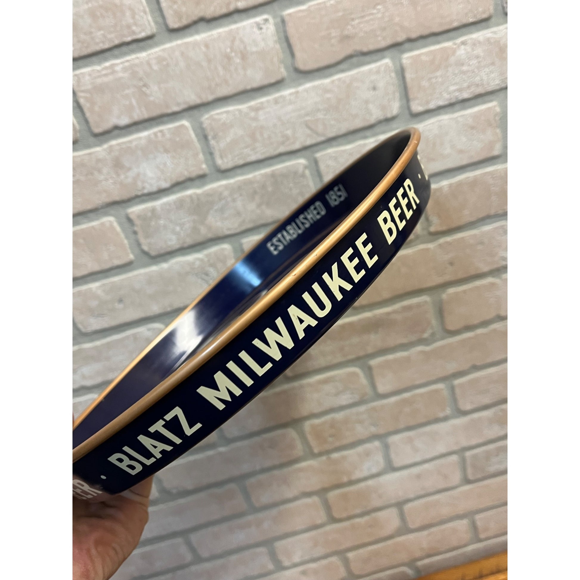 Vintage c1942 Blatz Milwaukee Beer Tray Wisconsin Wis 13" -- CLEAN
