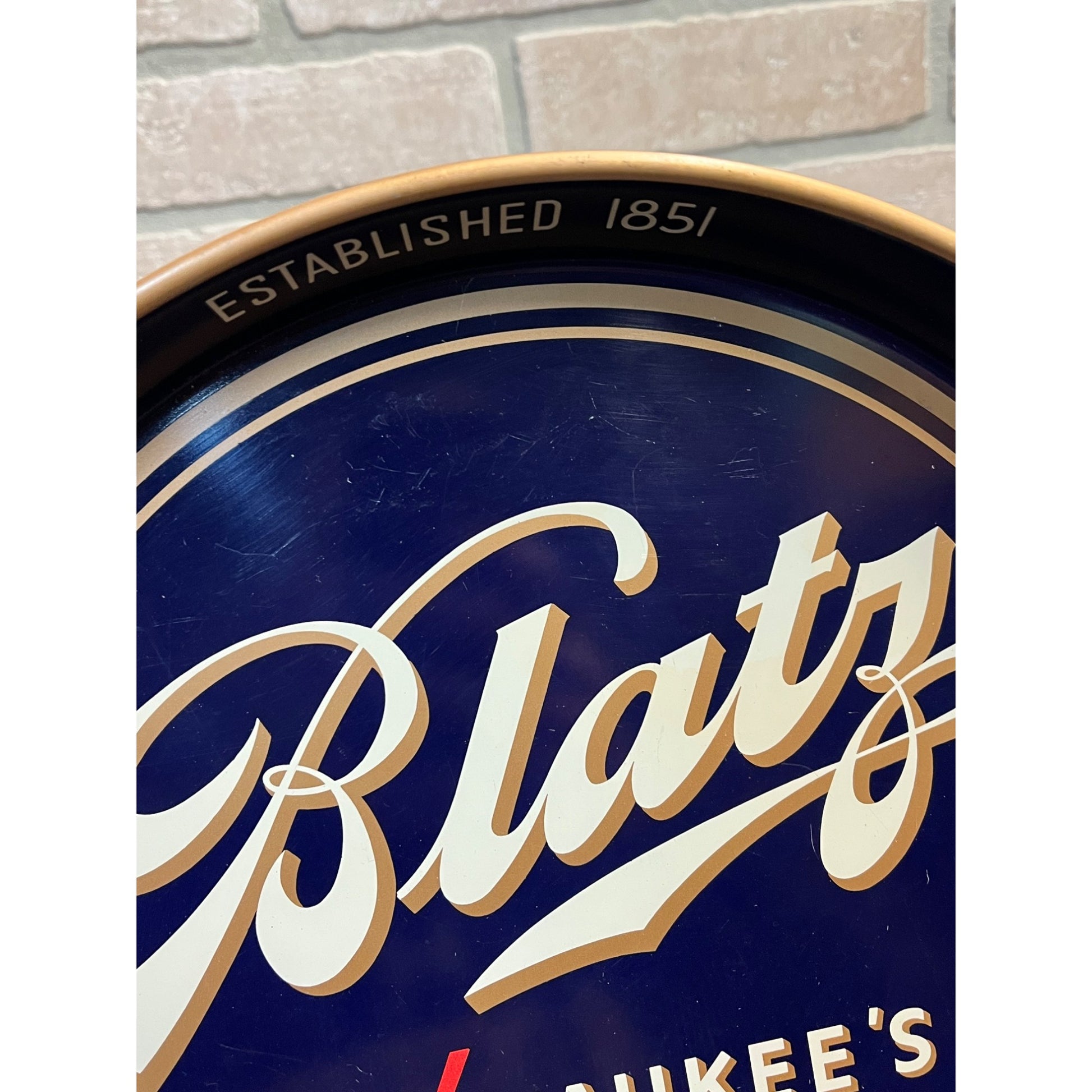 Vintage c1942 Blatz Milwaukee Beer Tray Wisconsin Wis 13" -- CLEAN